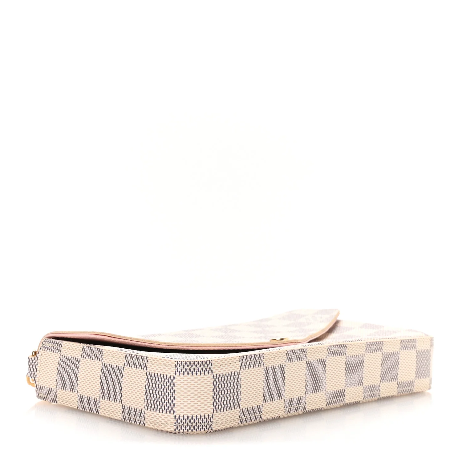 Damier Azur Pochette Felicie Chain Wallet Rose Ballerine - Image 5
