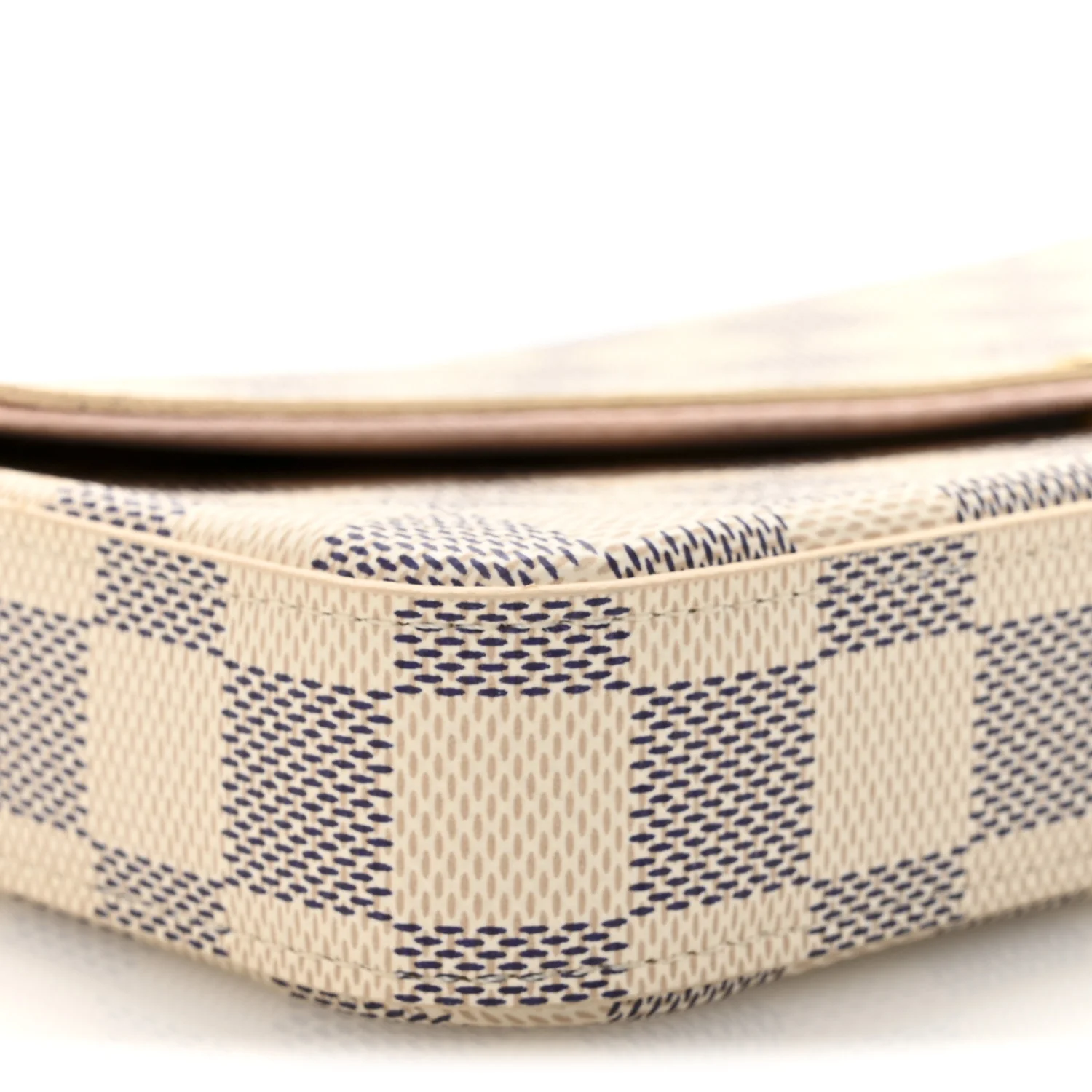 Damier Azur Pochette Felicie Chain Wallet Rose Ballerine - Image 9