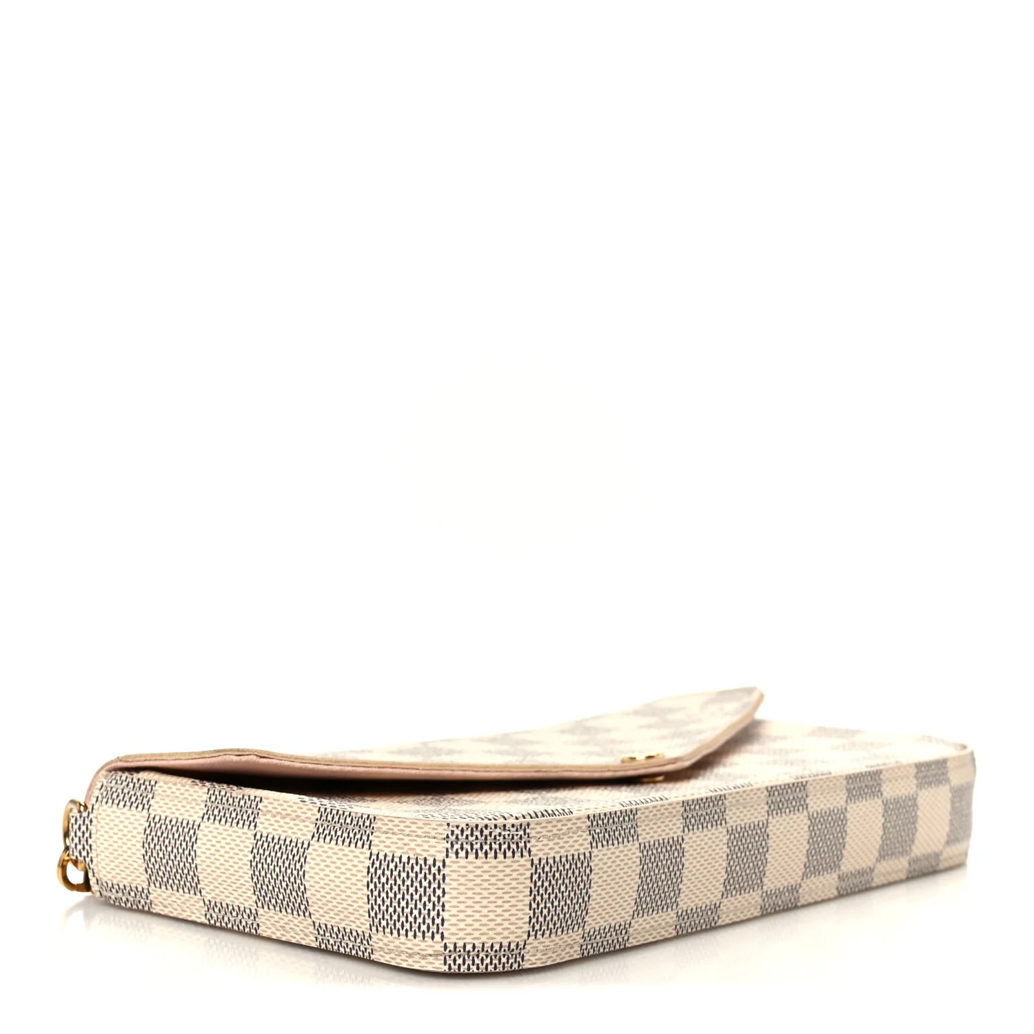 Damier Azur Pochette Felicie Chain Wallet Rose Ballerine - Image 5