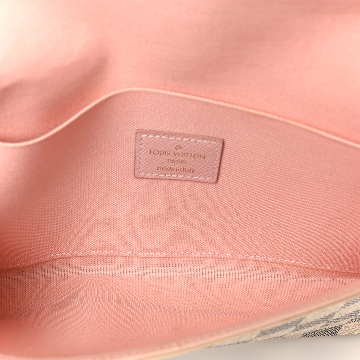 Damier Azur Pochette Felicie Chain Wallet Rose Ballerine - Image 5
