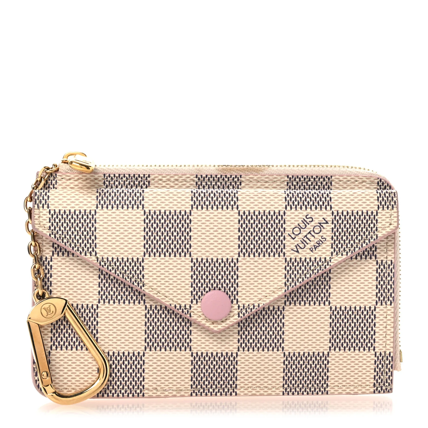 Damier Azur Recto Verso Card Holder Rose Ballerine - Image 3