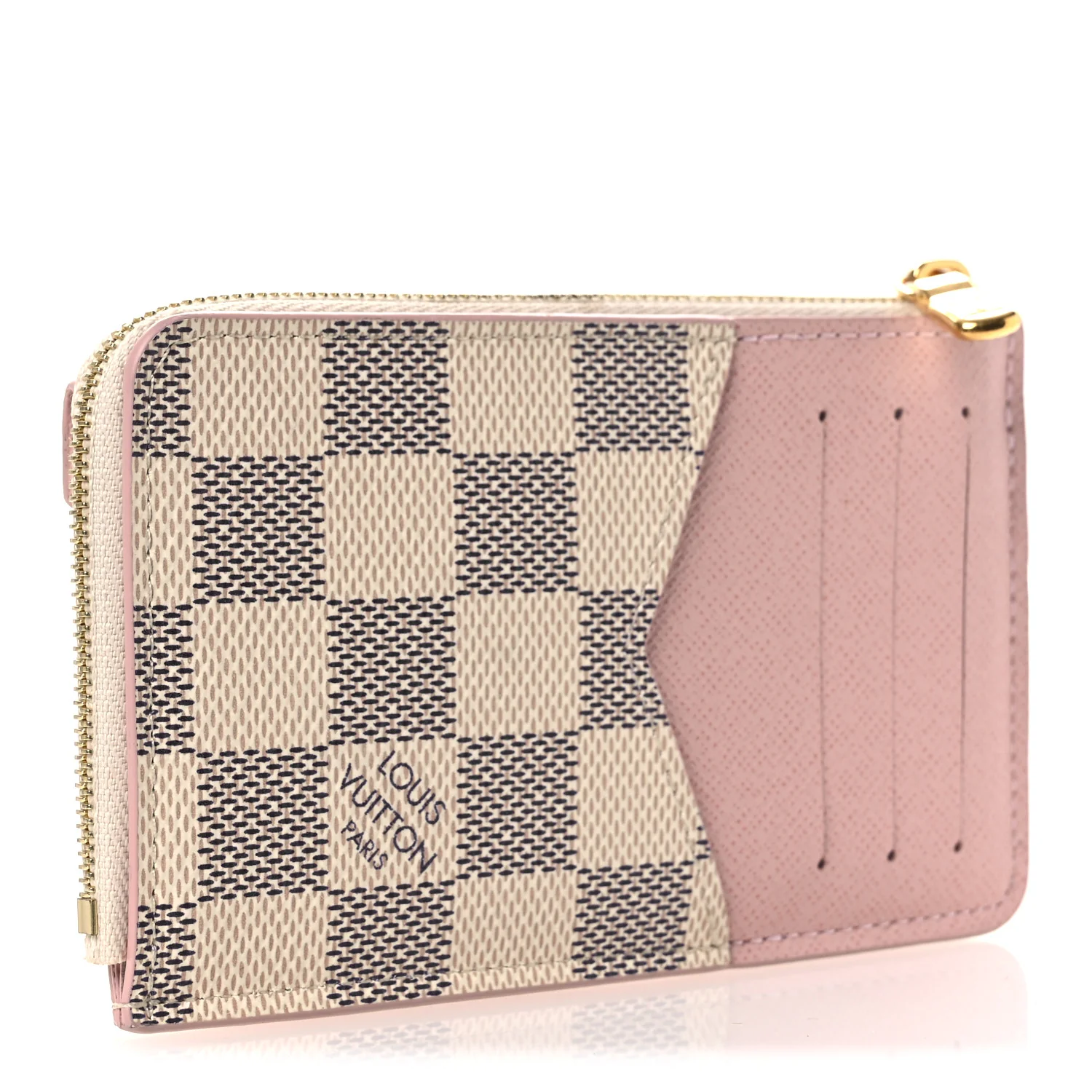 Damier Azur Recto Verso Card Holder Rose Ballerine - Image 4