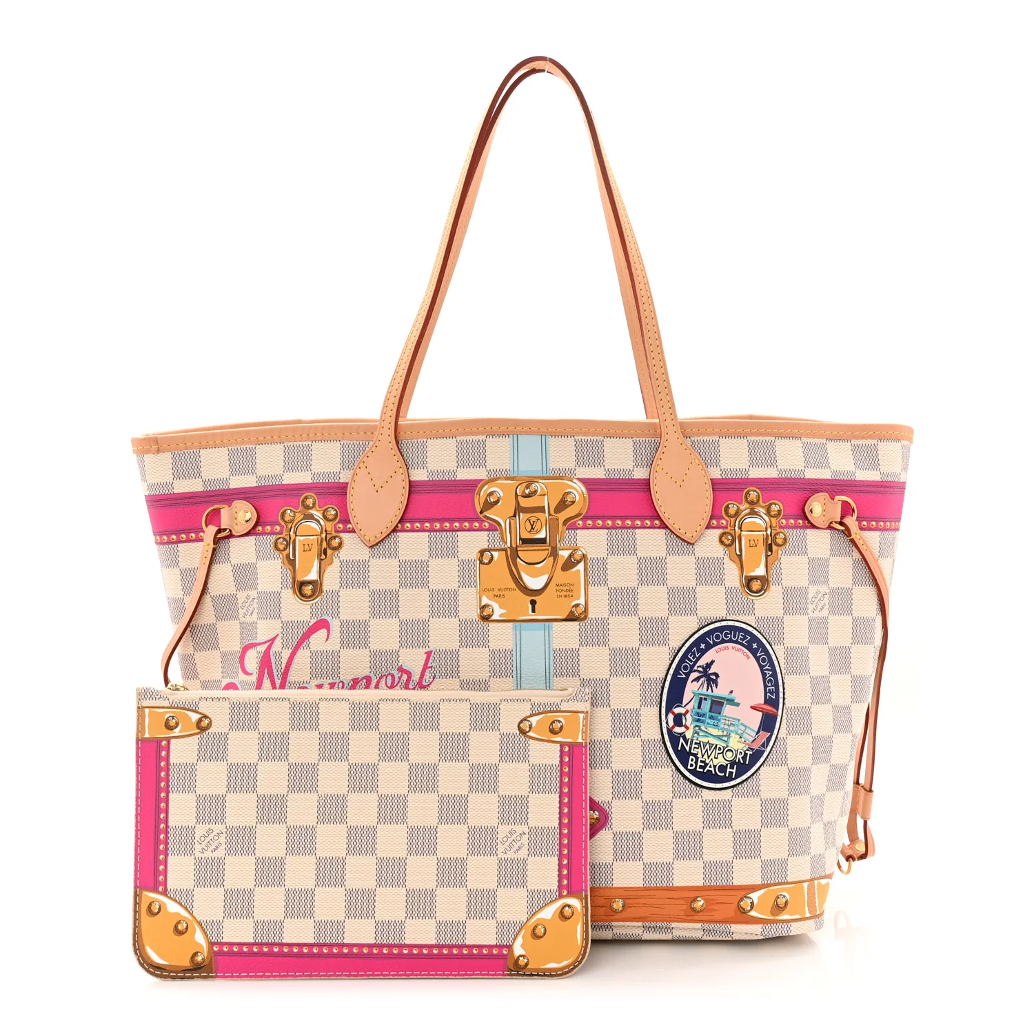 Damier Azur Summer Trunks Newport Beach Neo Neverfull MM - Image 3