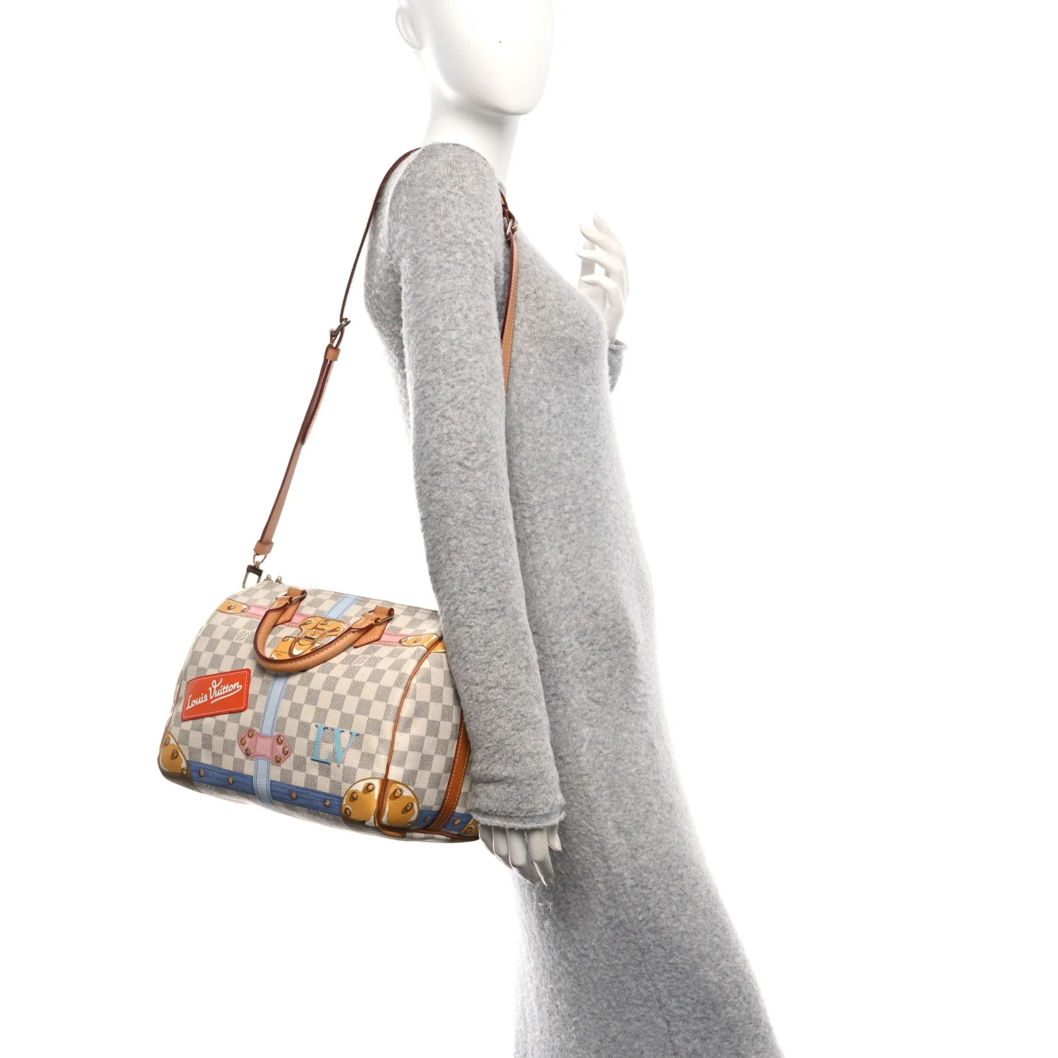 Damier Azur Summer Trunks Speedy Bandouliere 30 - Image 2