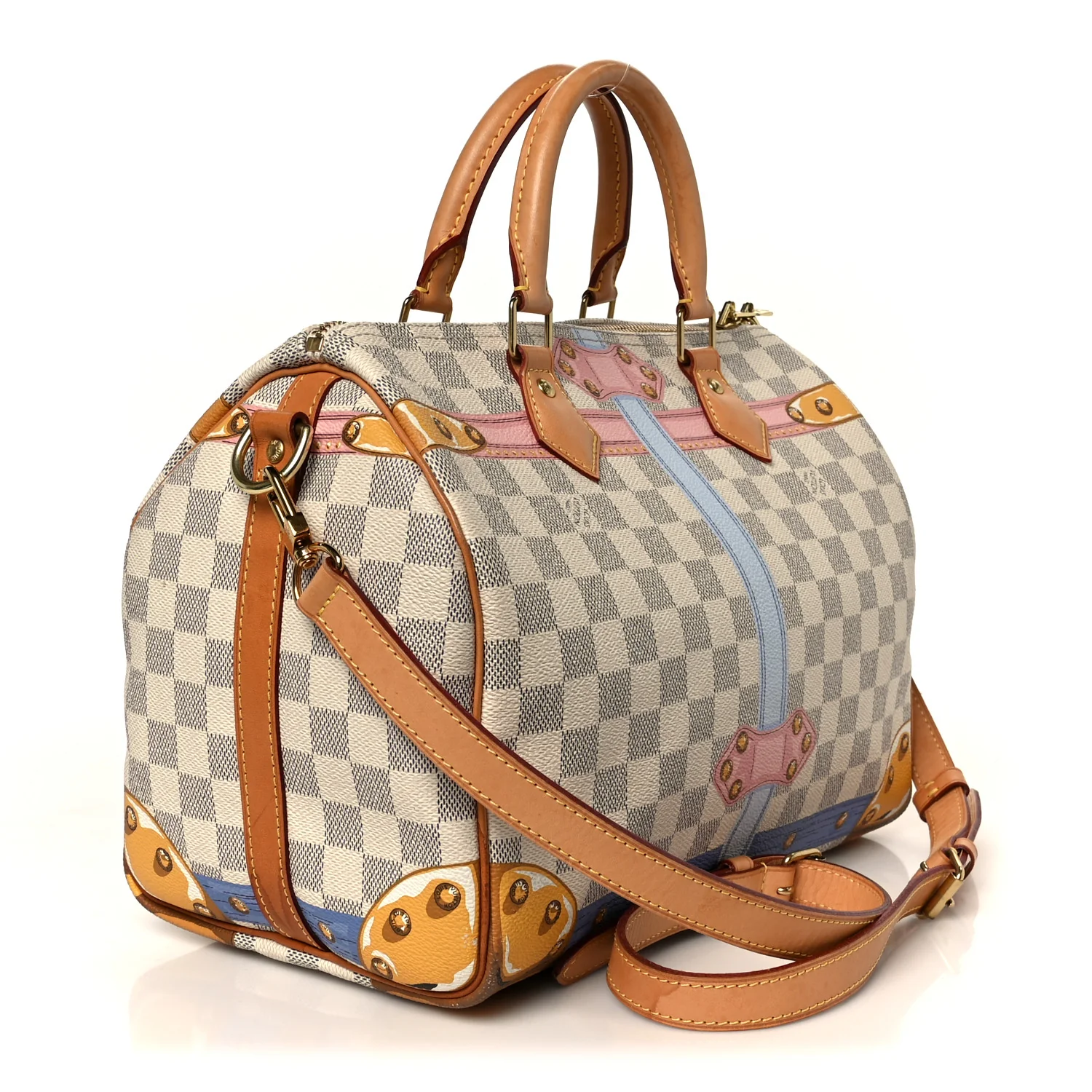 Damier Azur Summer Trunks Speedy Bandouliere 30 - Image 3