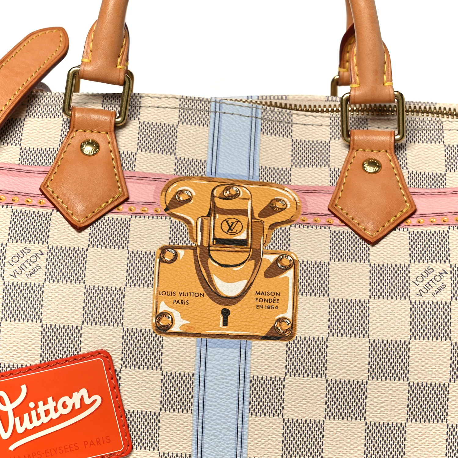Damier Azur Summer Trunks Speedy Bandouliere 30 - Image 8