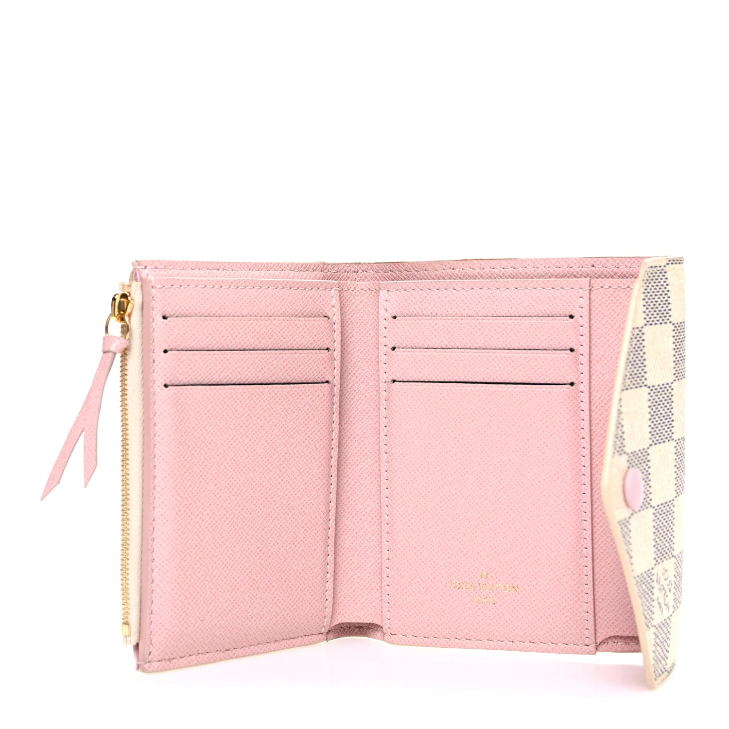 Damier Azur Victorine Wallet Rose Ballerine - Image 5