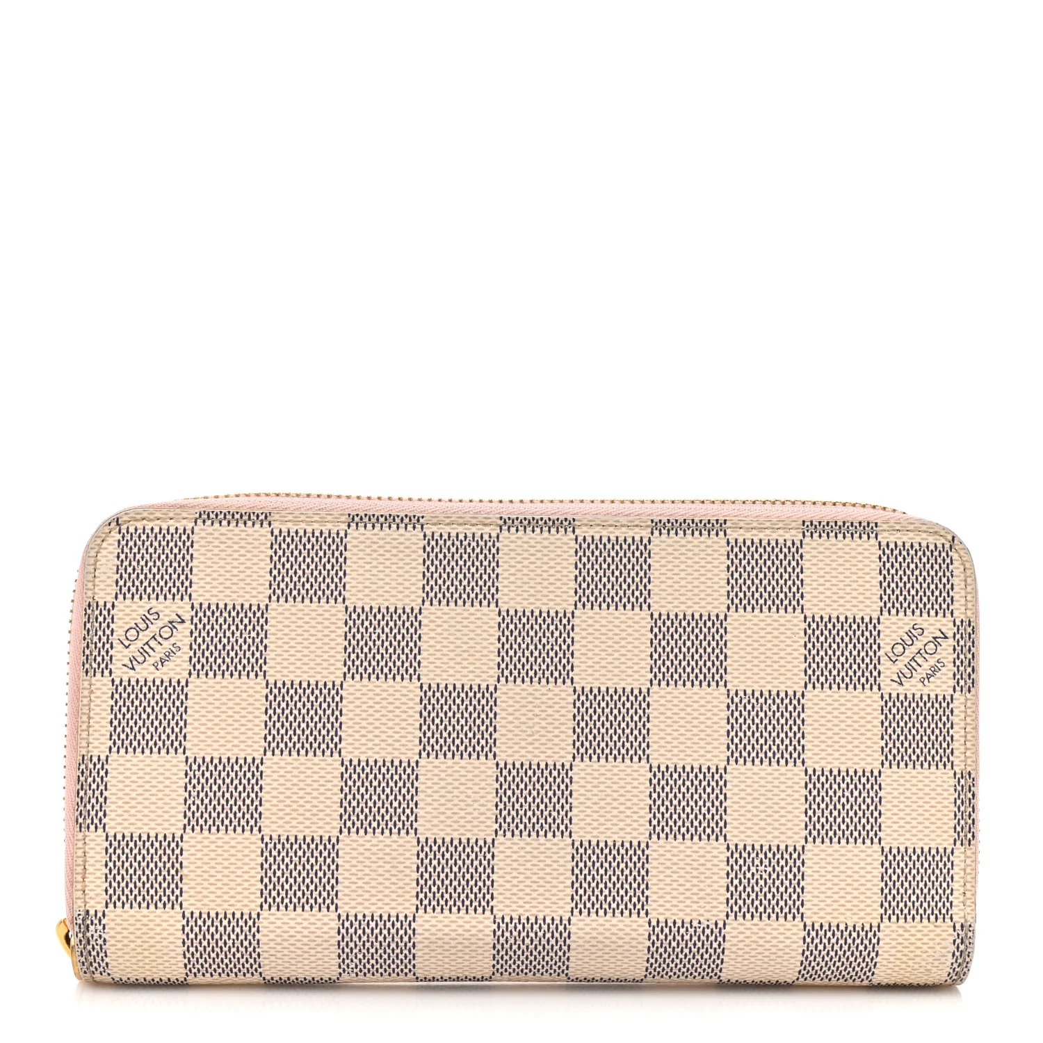 Damier Azur Zippy Wallet Rose Ballerine