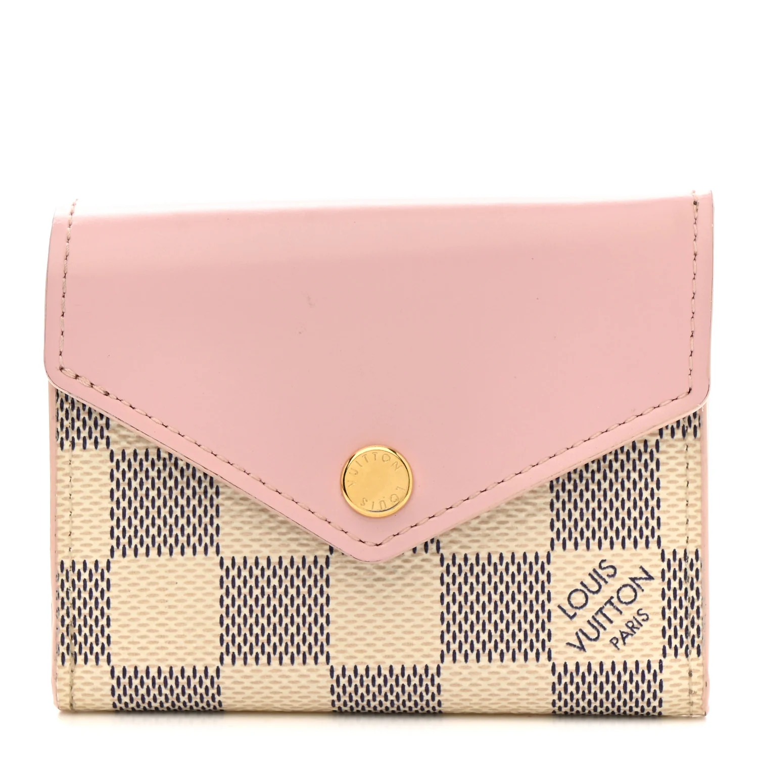 Damier Azur Zoe Wallet Rose Ballerine