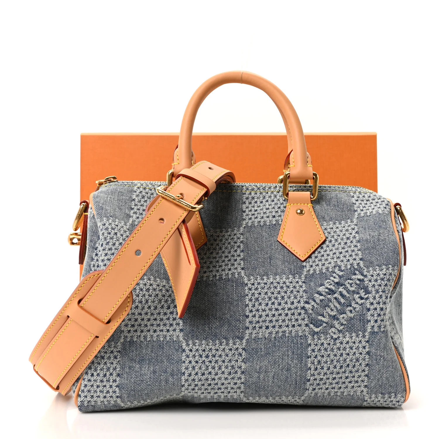 Damier Denim 3D Speedy Bandouliere 25 Bleu - Image 10
