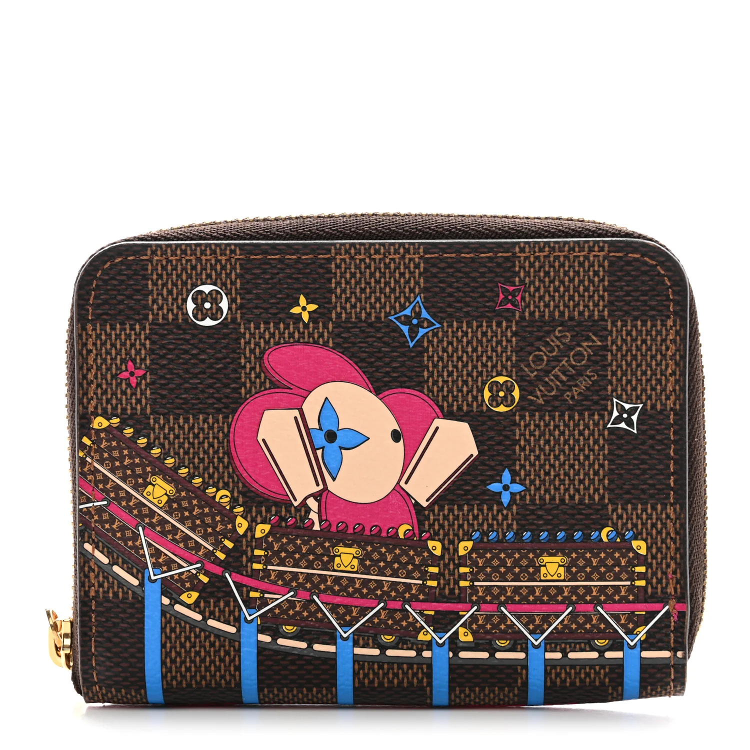 Damier Ebene 2020 Christmas Animation Roller Coaster Zippy Coin Purse Pivoine