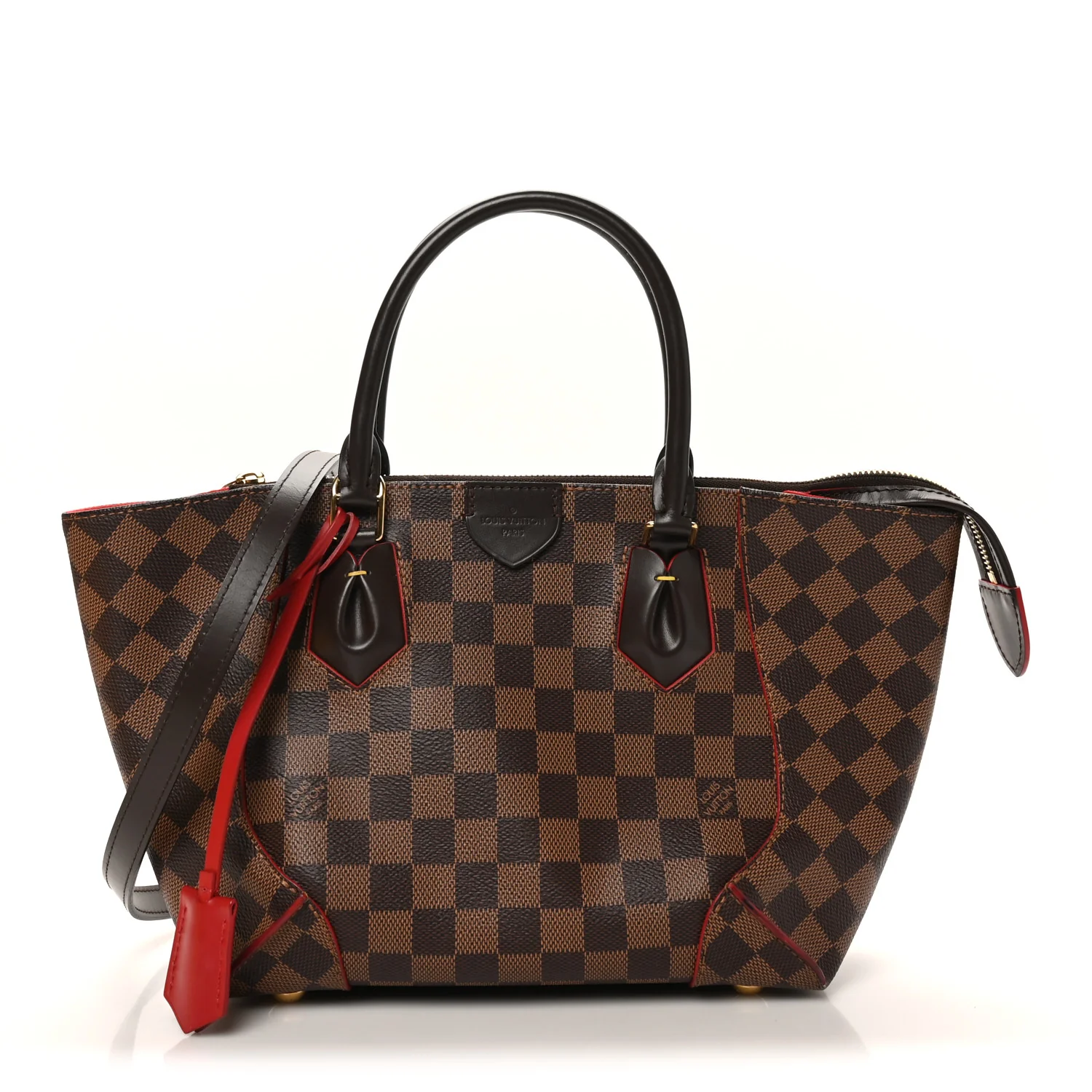 Damier Ebene Caissa Tote PM Cherry