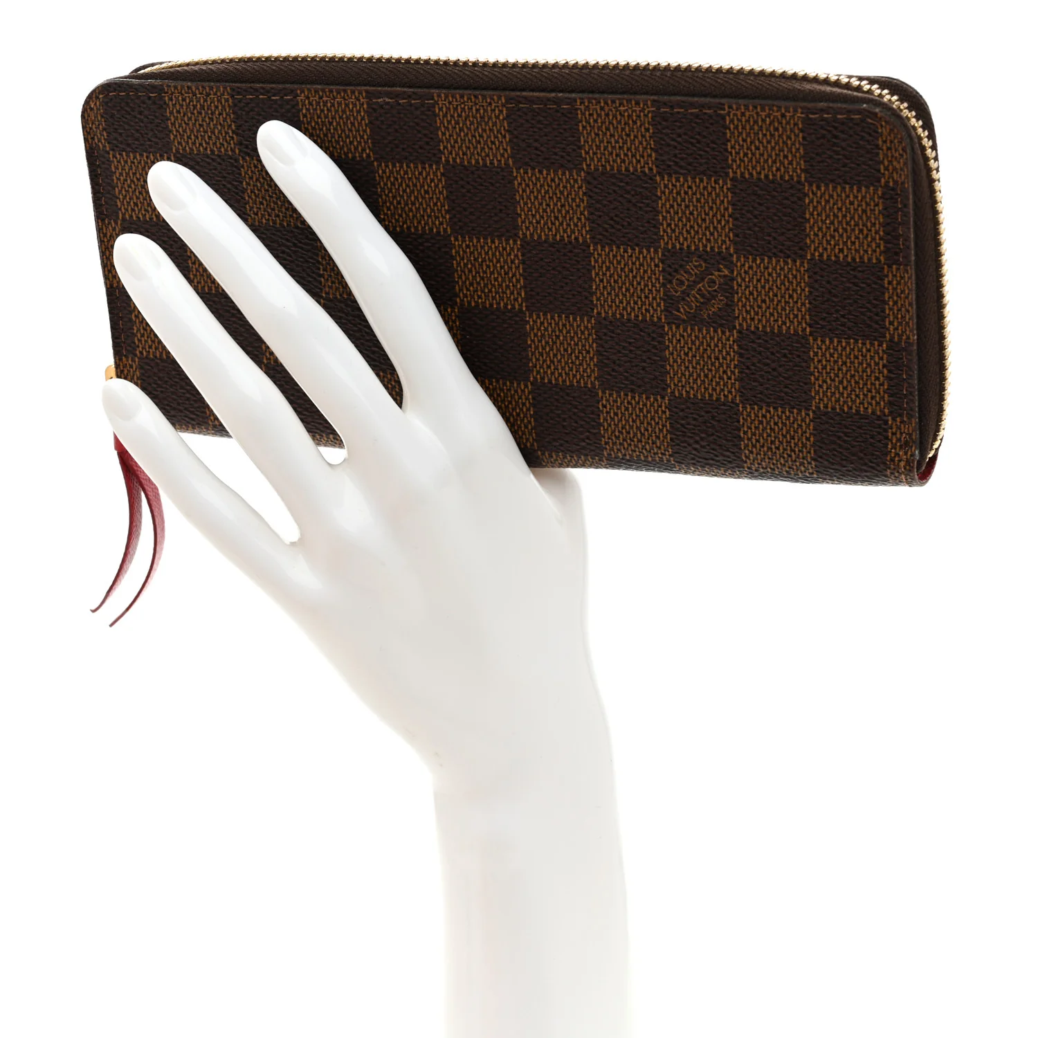 Damier Ebene Clemence Wallet Cherry - Image 2