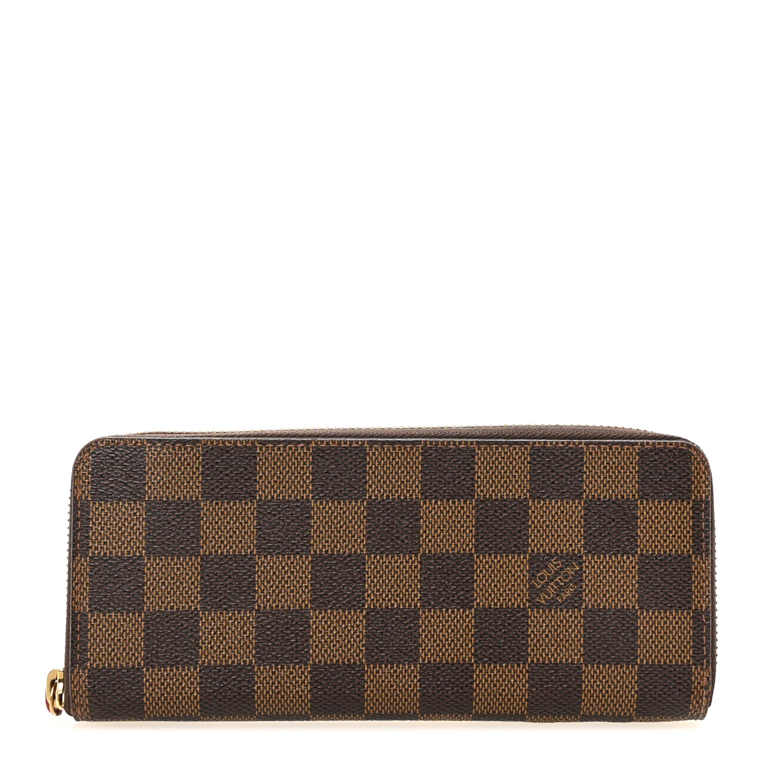Damier Ebene Clemence Wallet Cherry