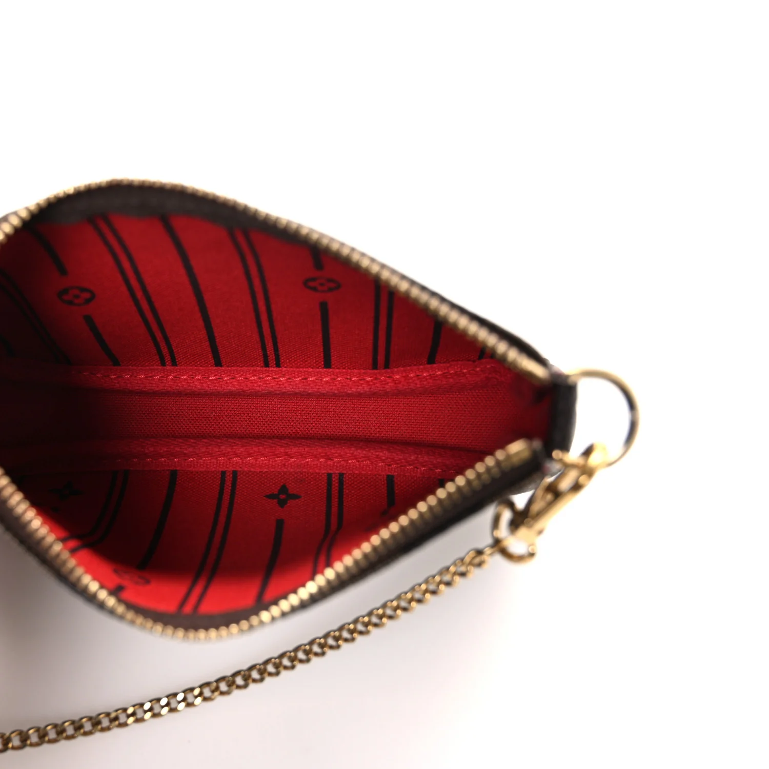 Damier Ebene Complice Trunks and Bags Mini Pochette Accessories Red - Image 5