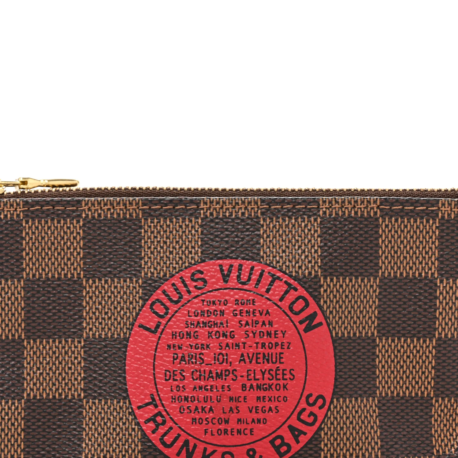 Damier Ebene Complice Trunks and Bags Mini Pochette Accessories Red - Image 8