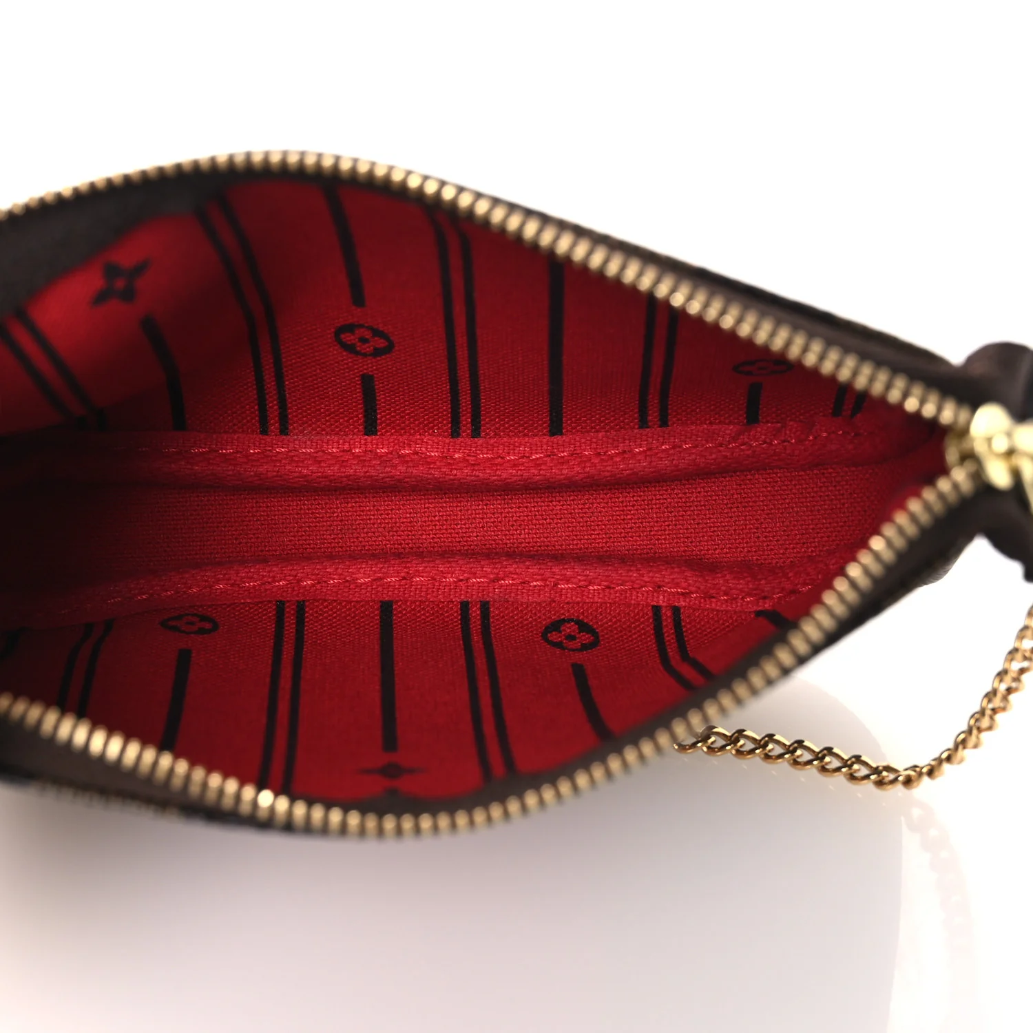Damier Ebene Complice Trunks and Bags Mini Pochette Accessories Red - Image 5