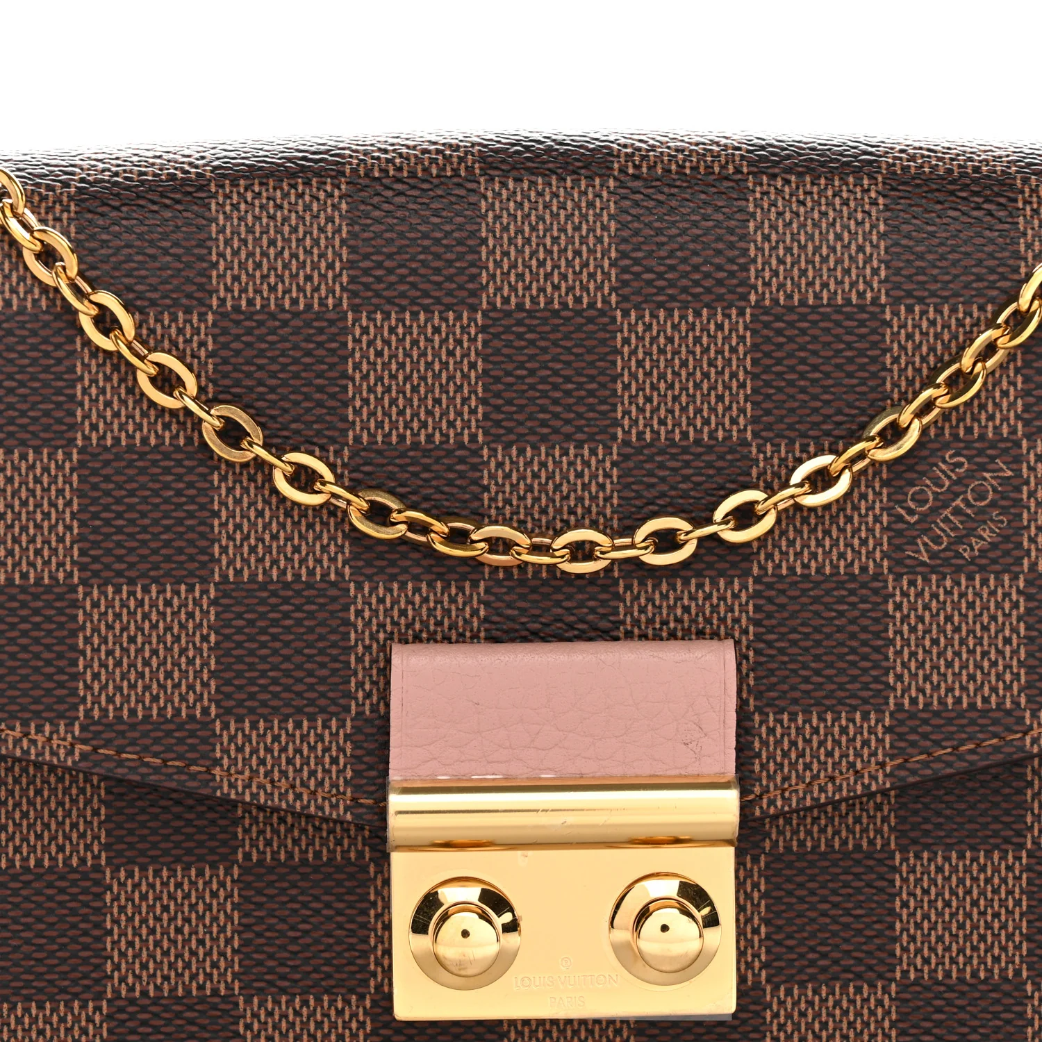 Damier Ebene Croisette Chain Wallet Magnolia - Image 6