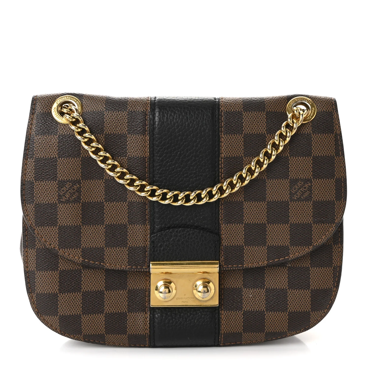 Damier Ebene Cuir Taurillon Wight Black