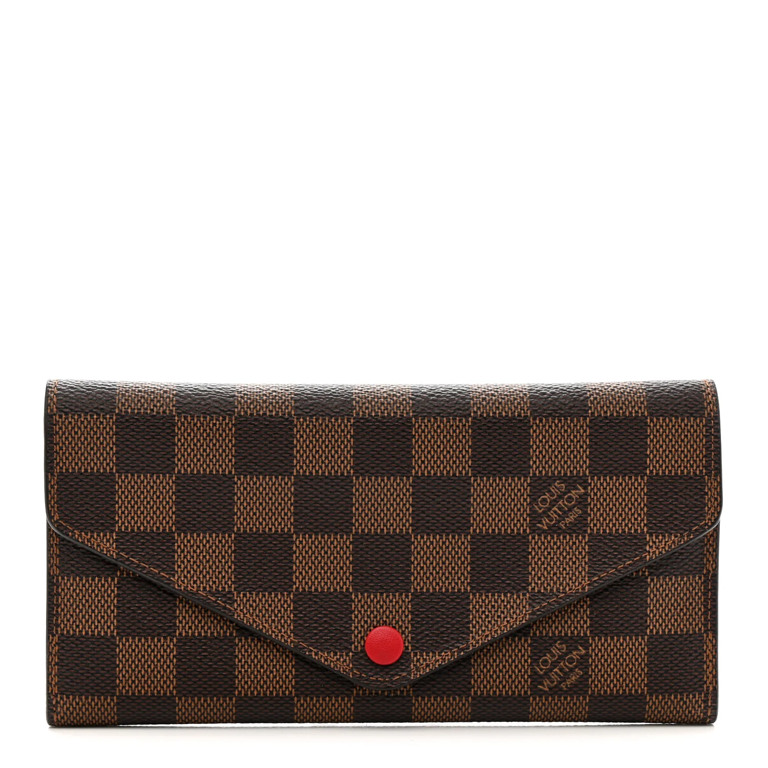 Damier Ebene Josephine Wallet Red