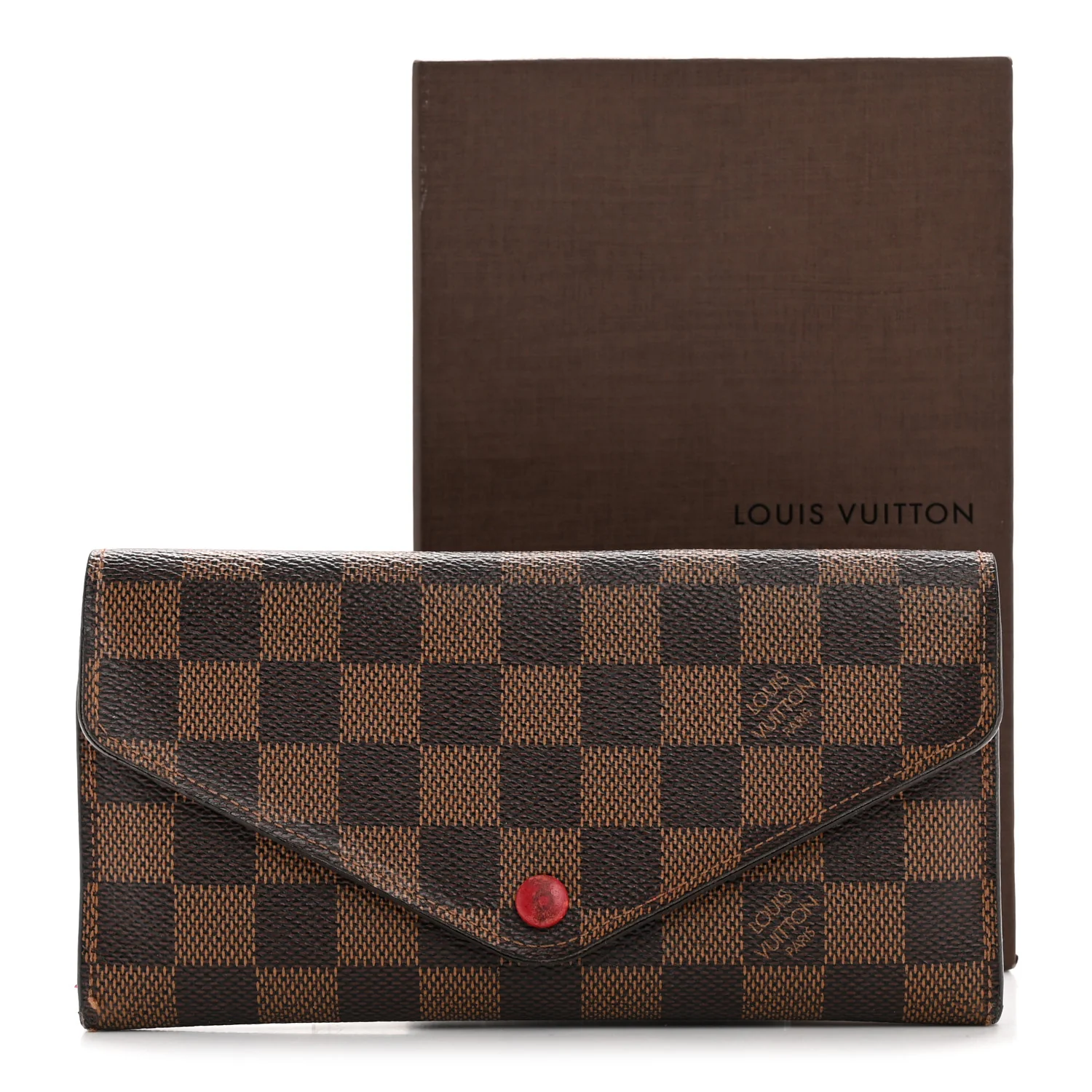 Damier Ebene Josephine Wallet Red - Image 11