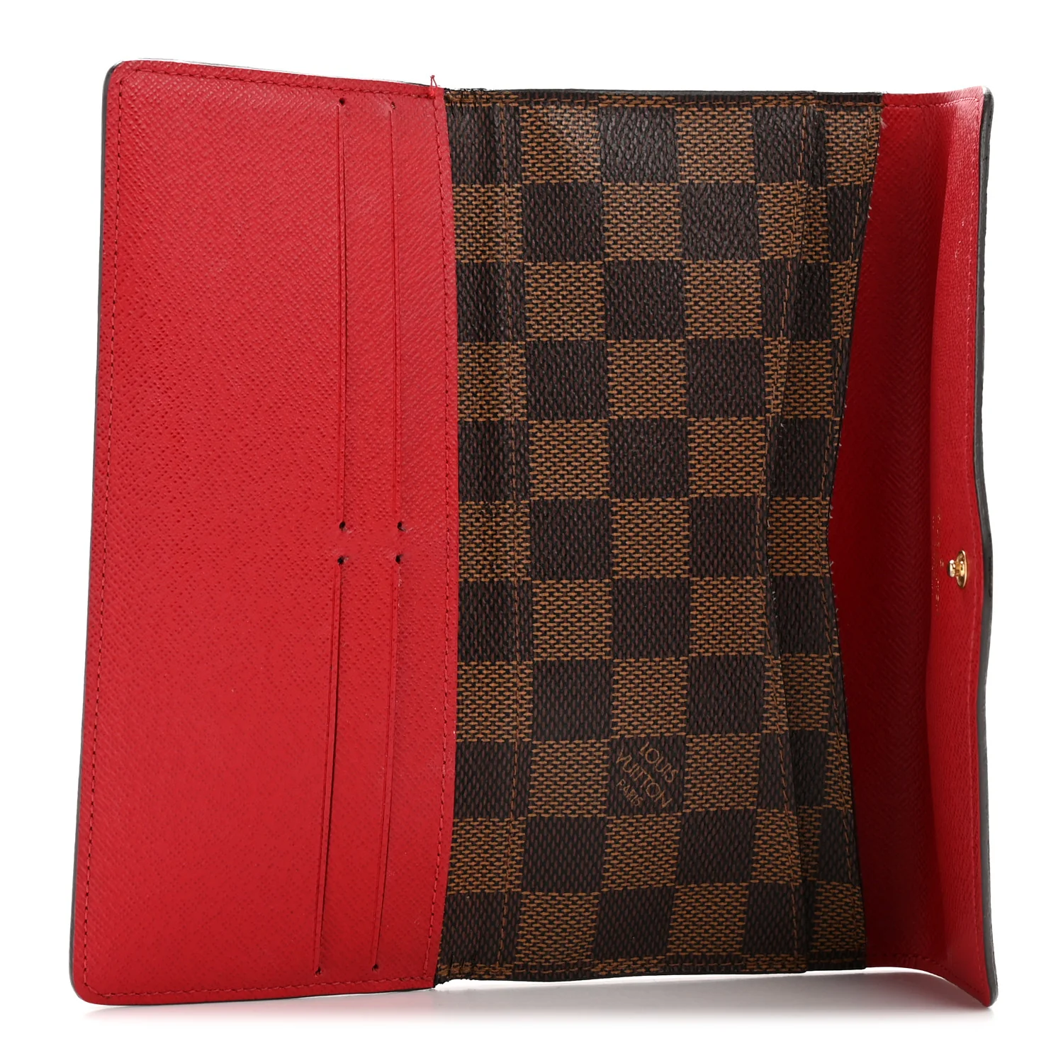Damier Ebene Josephine Wallet Red - Image 5