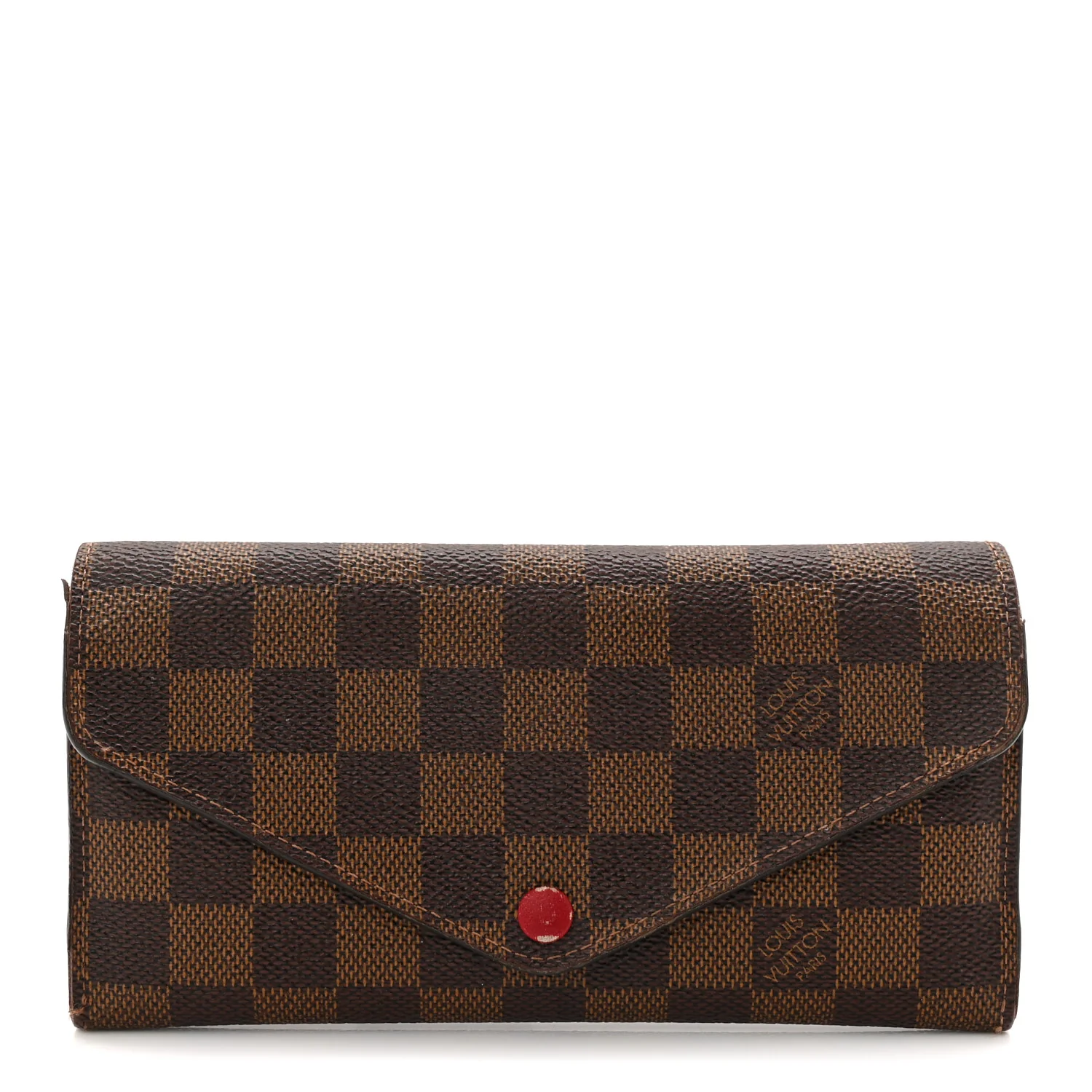 Damier Ebene Josephine Wallet Red