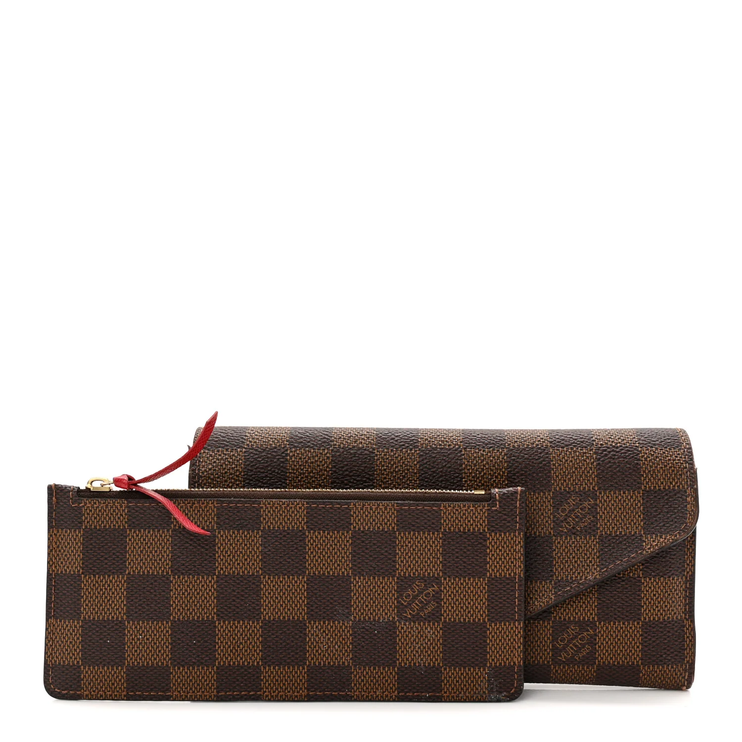 Damier Ebene Josephine Wallet Red - Image 3