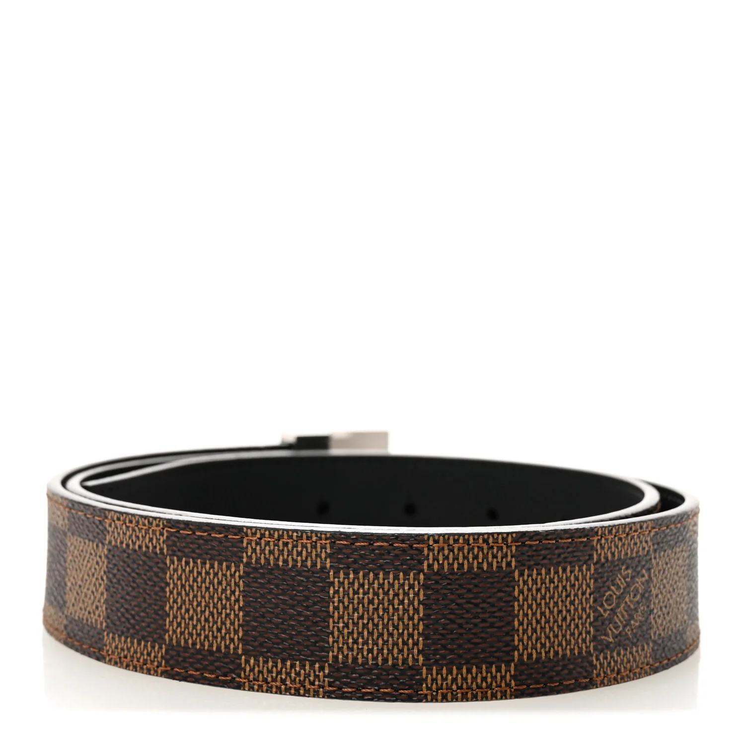 Damier Ebene LV Paris Buckle 85 34 Belt - Image 2