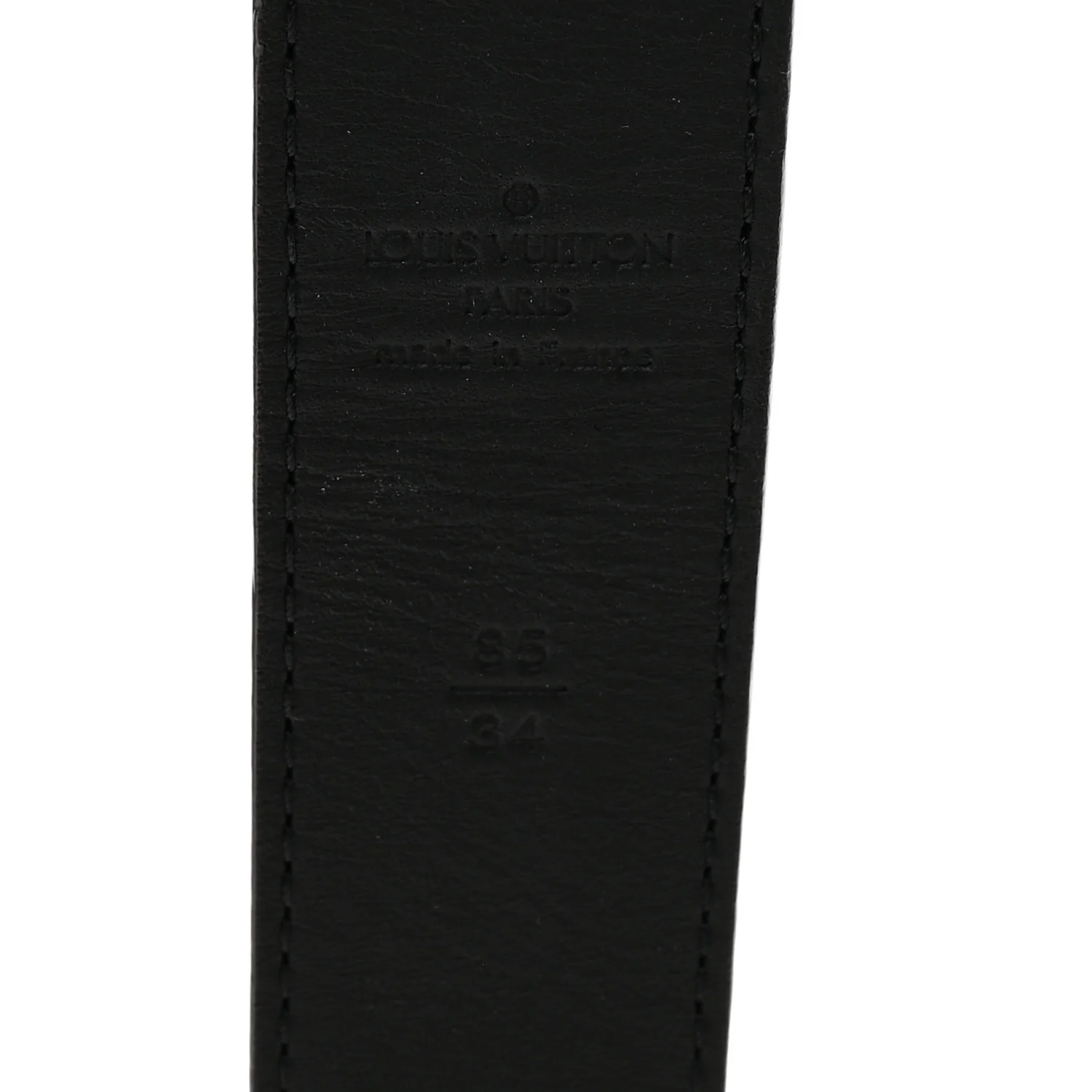 Damier Ebene LV Paris Buckle 85 34 Belt - Image 3