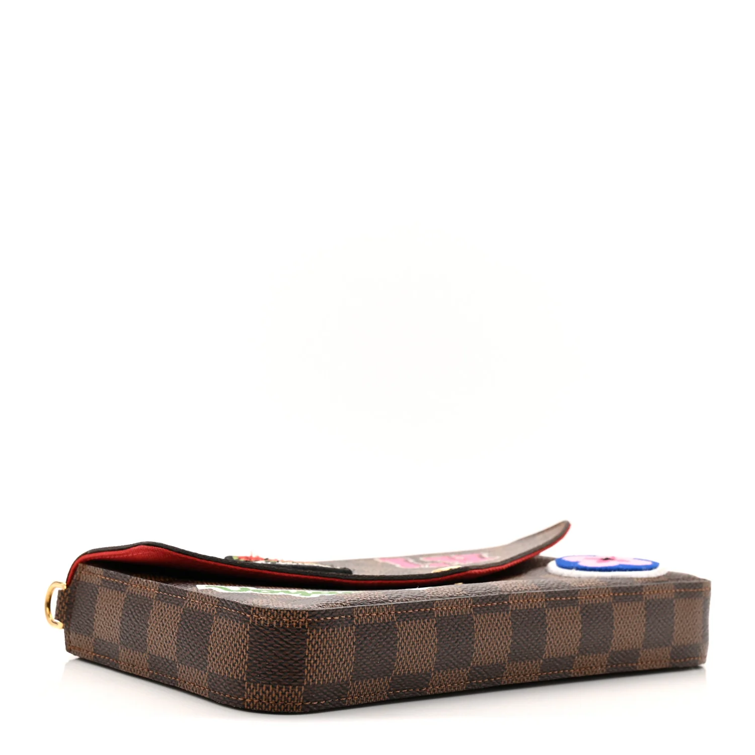 Damier Ebene My LV World Tour Pochette Felicie Chain Wallet Coquelicot - Image 5