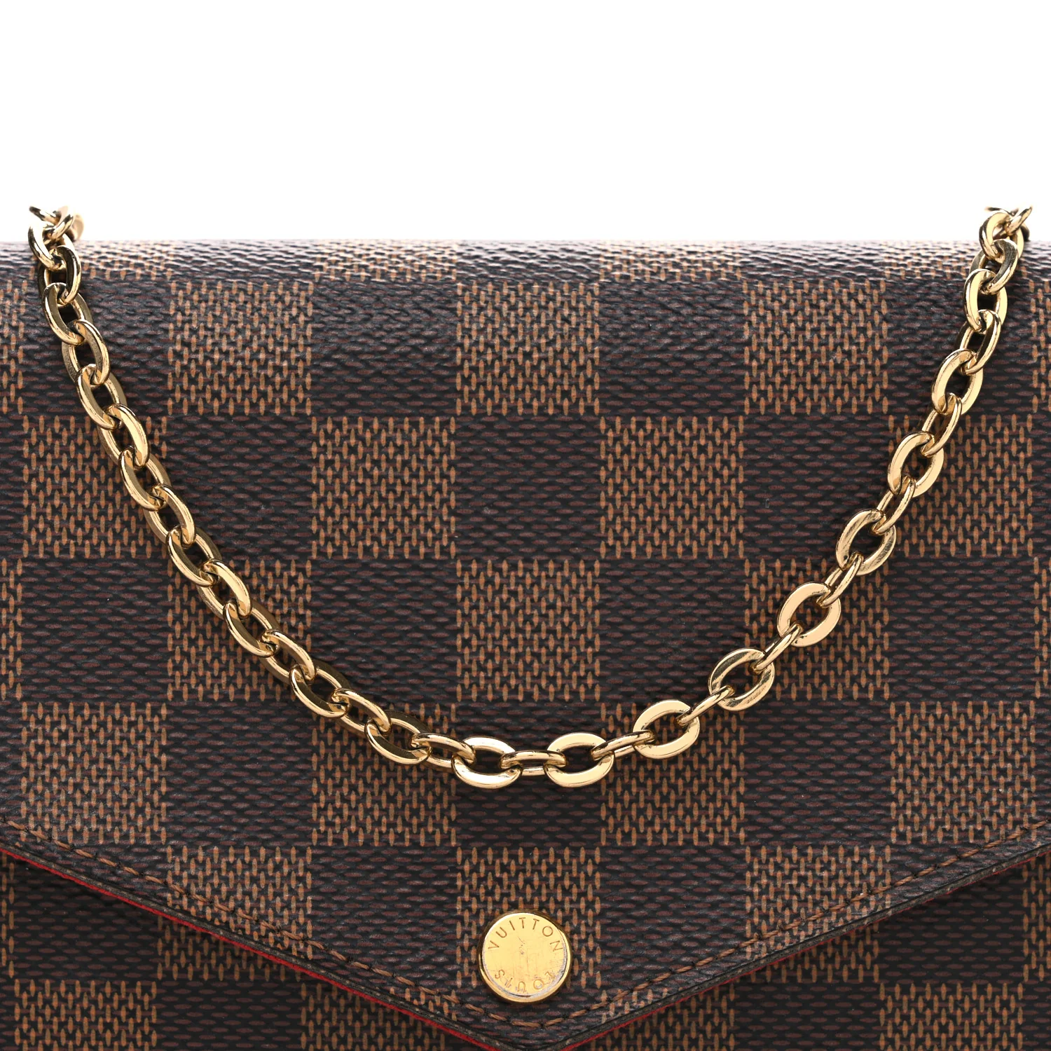 Damier Ebene Pochette Felicie Chain Wallet - Image 8