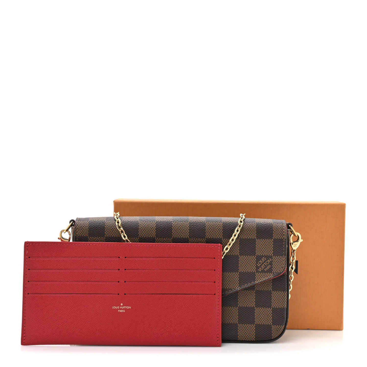 Damier Ebene Pochette Felicie Chain Wallet - Image 15