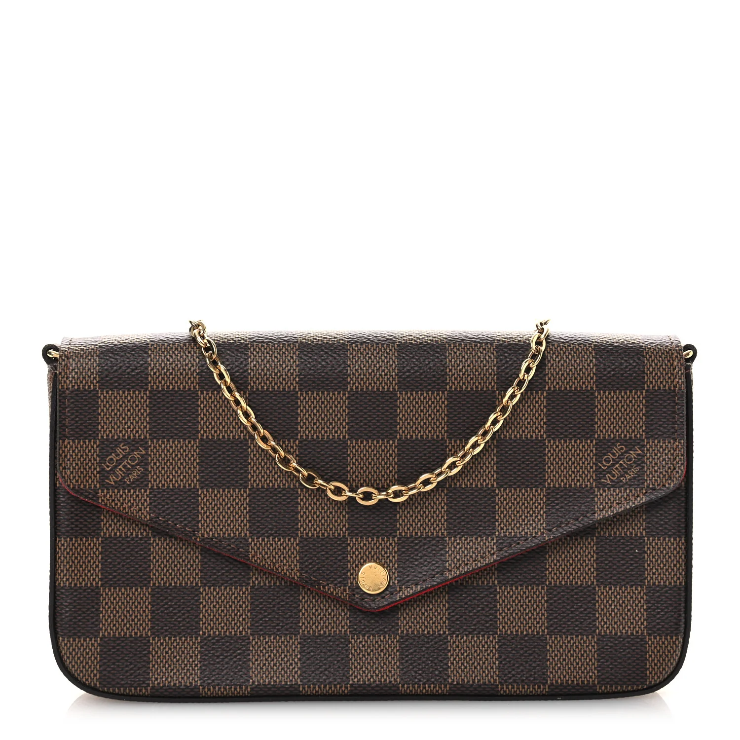 Damier Ebene Pochette Felicie Chain Wallet