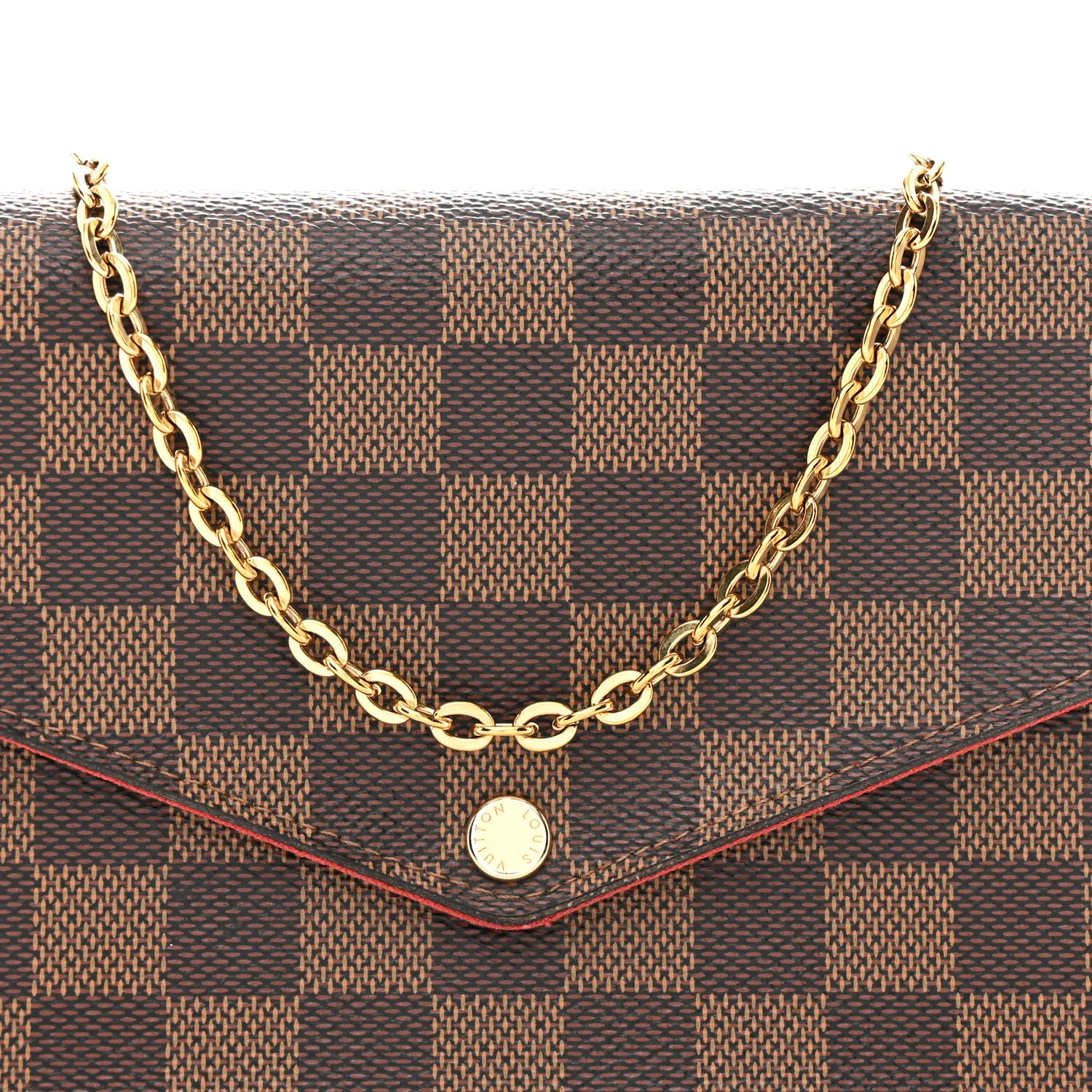 Damier Ebene Pochette Felicie Chain Wallet - Image 10