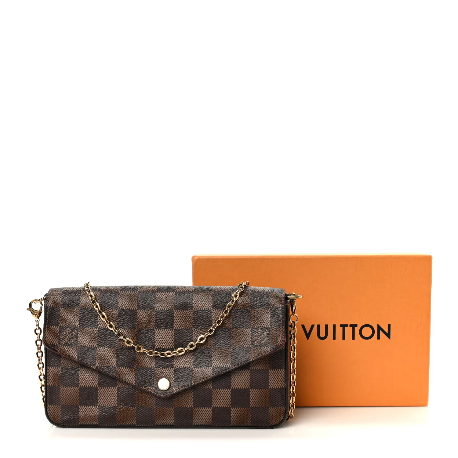 Damier Ebene Pochette Felicie Chain Wallet - Image 16