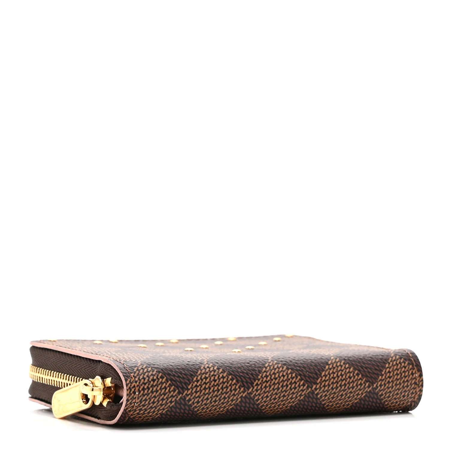 Damier Ebene Studded Zippy Coin Purse Rose Ballerine - Image 4