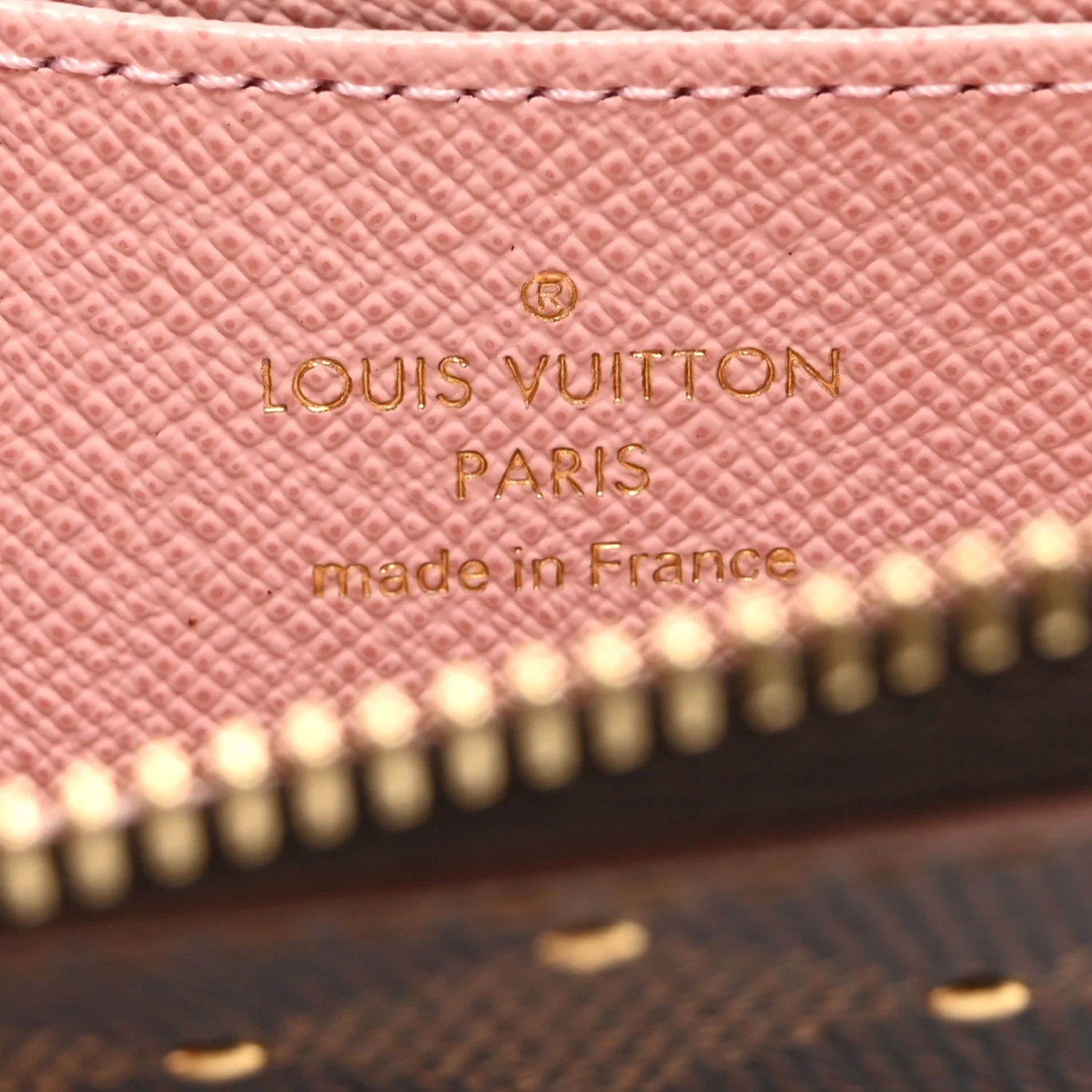 Damier Ebene Studded Zippy Coin Purse Rose Ballerine - Image 6