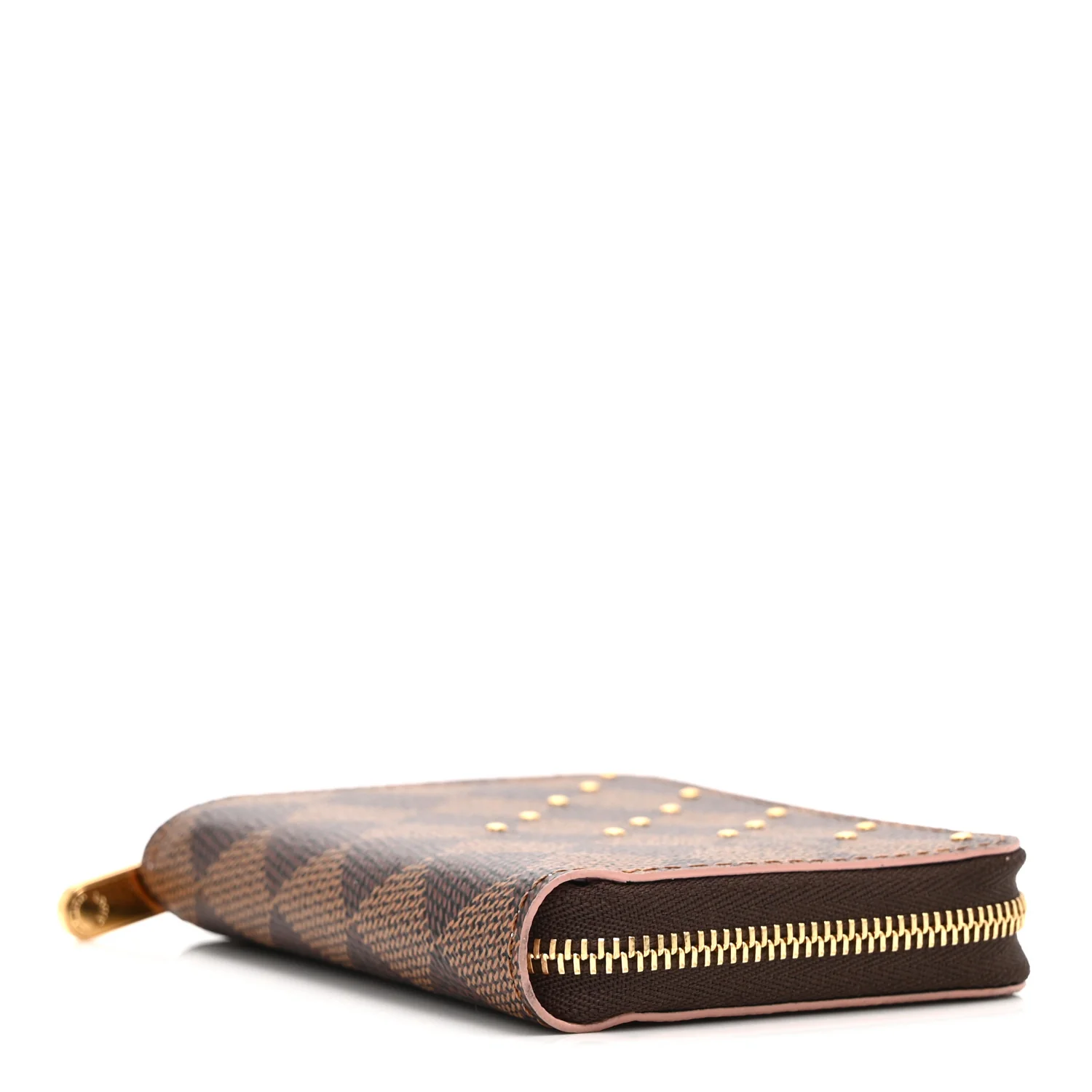 Damier Ebene Studded Zippy Coin Purse Rose Ballerine - Image 8