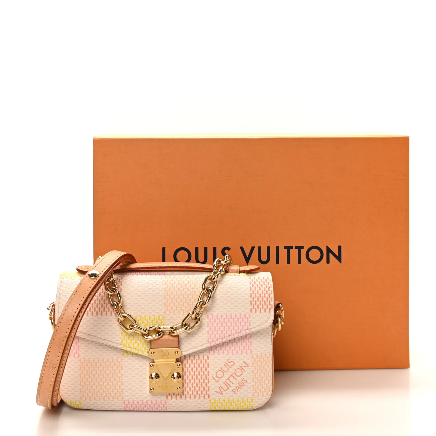 Damier Giant Pochette Metis East West Peach - Image 10