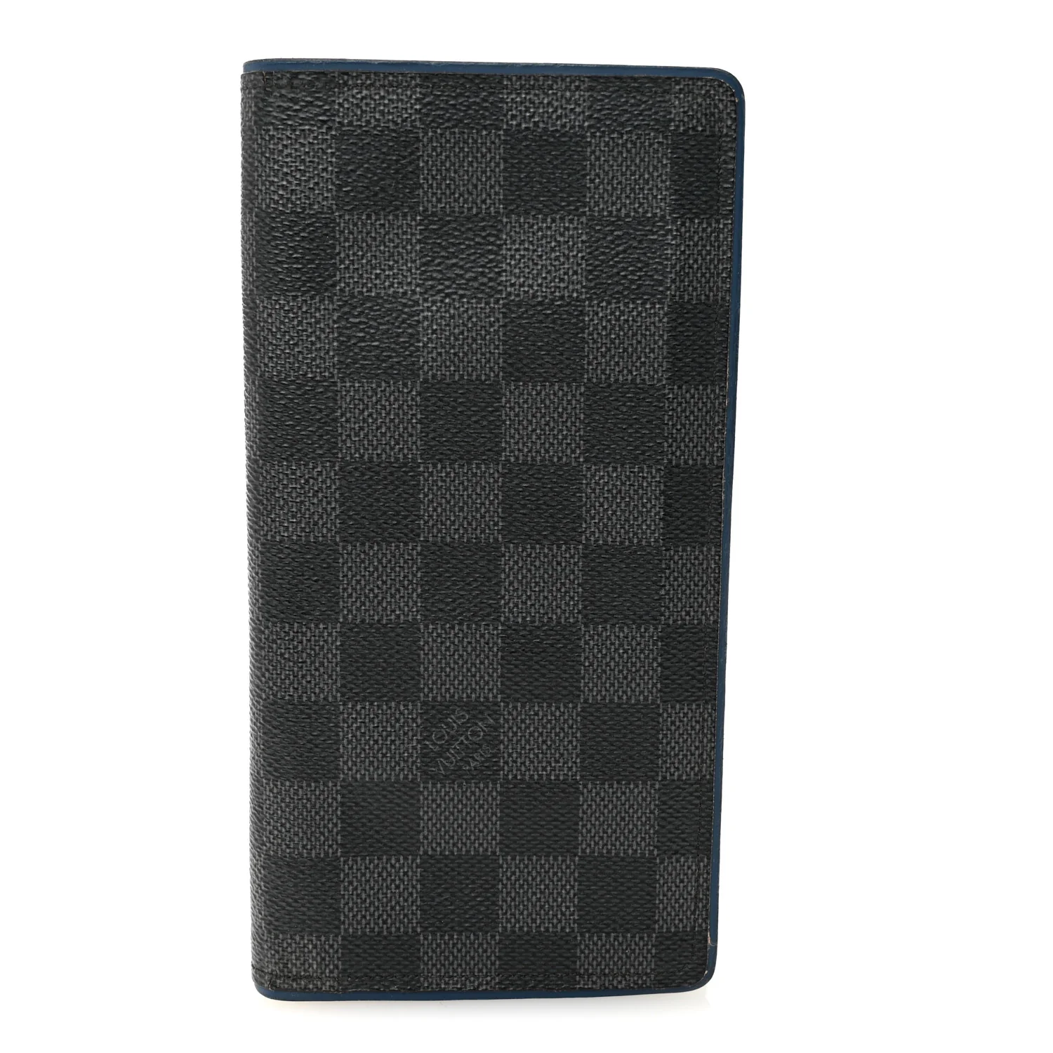 Damier Graphite Brazza Wallet Bleu Neon