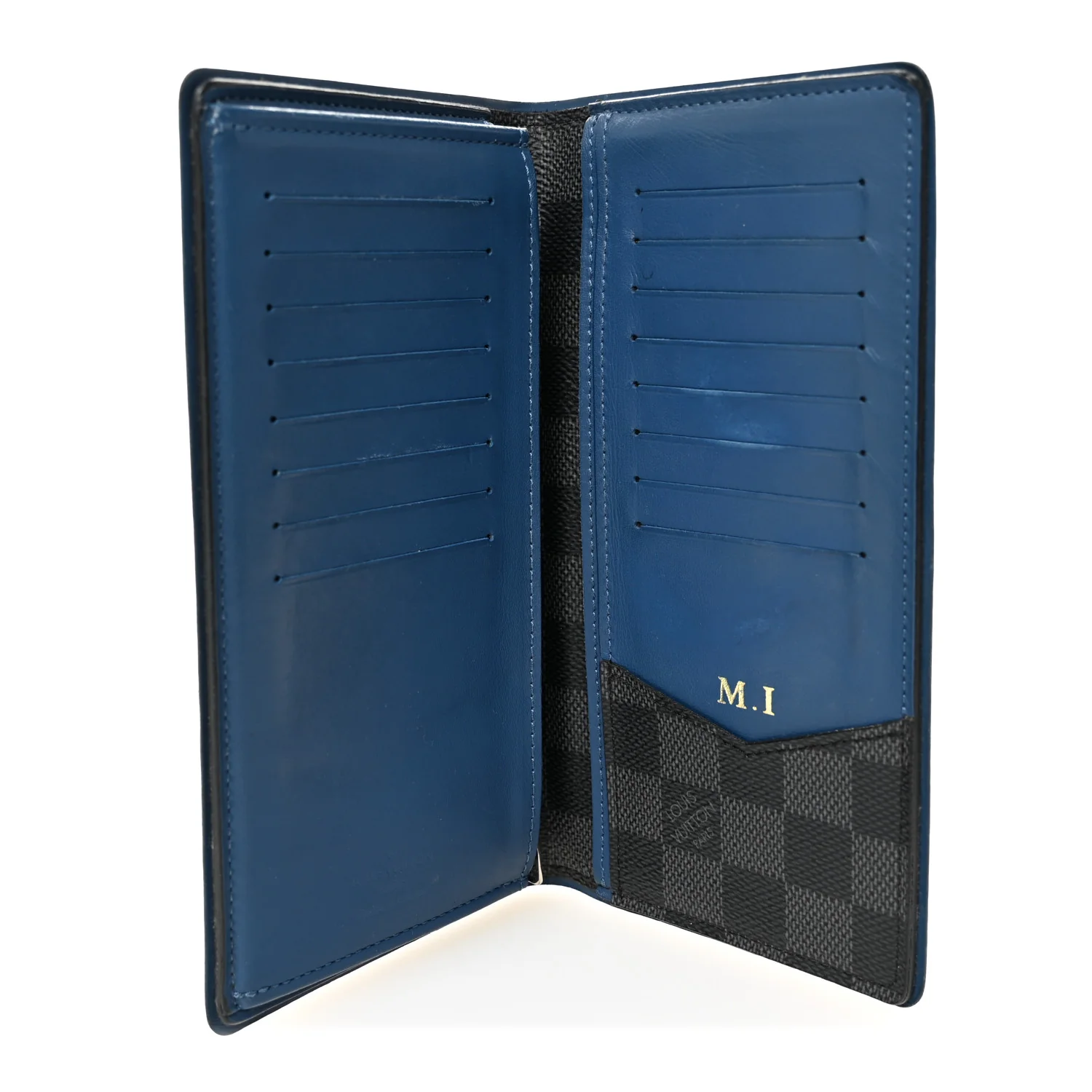 Damier Graphite Brazza Wallet Bleu Neon - Image 5