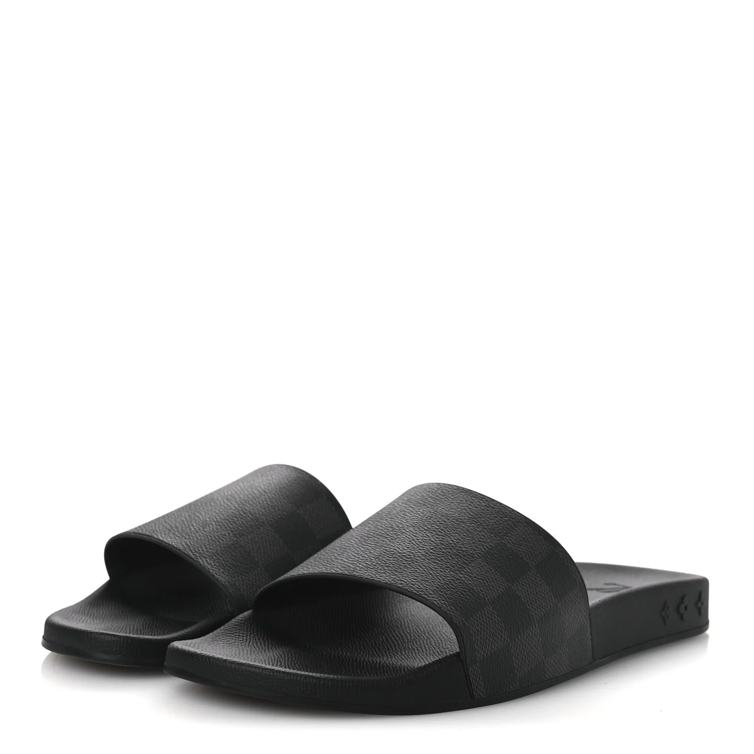 Damier Graphite Mens Waterfront Slide Sandal 9 Black - Image 4