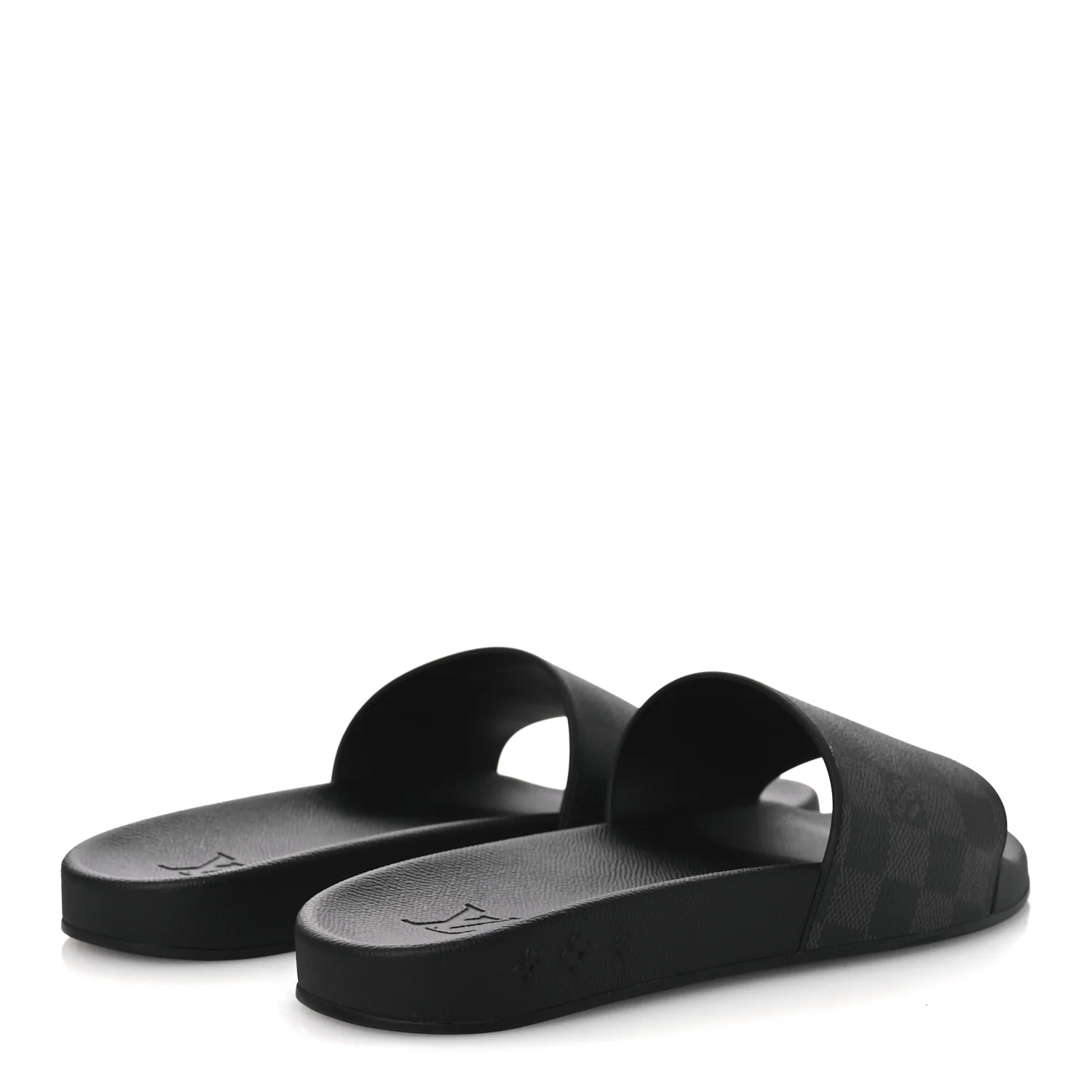 Damier Graphite Mens Waterfront Slide Sandal 9 Black - Image 5