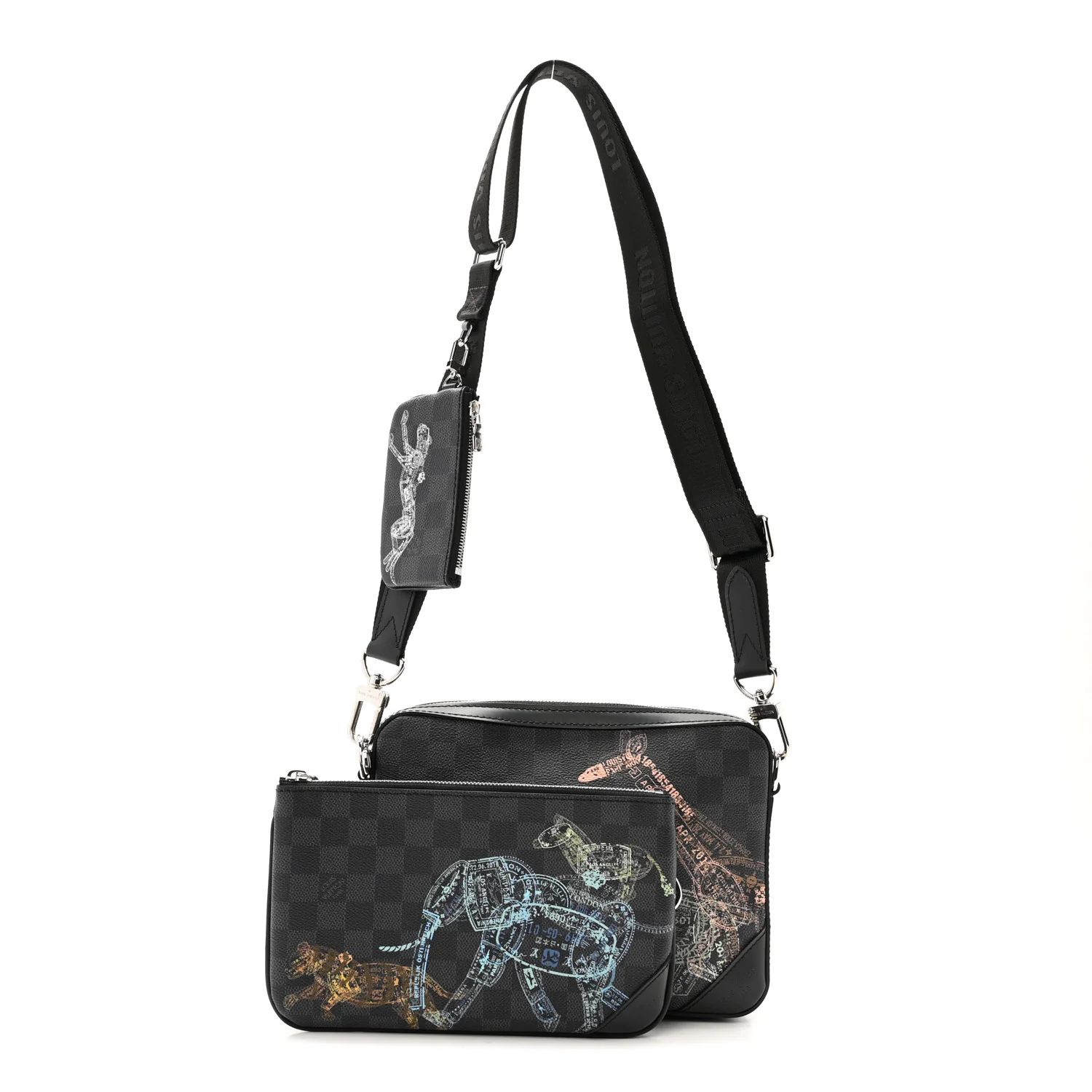 Damier Graphite Wild Animals Trio Messenger - Image 3