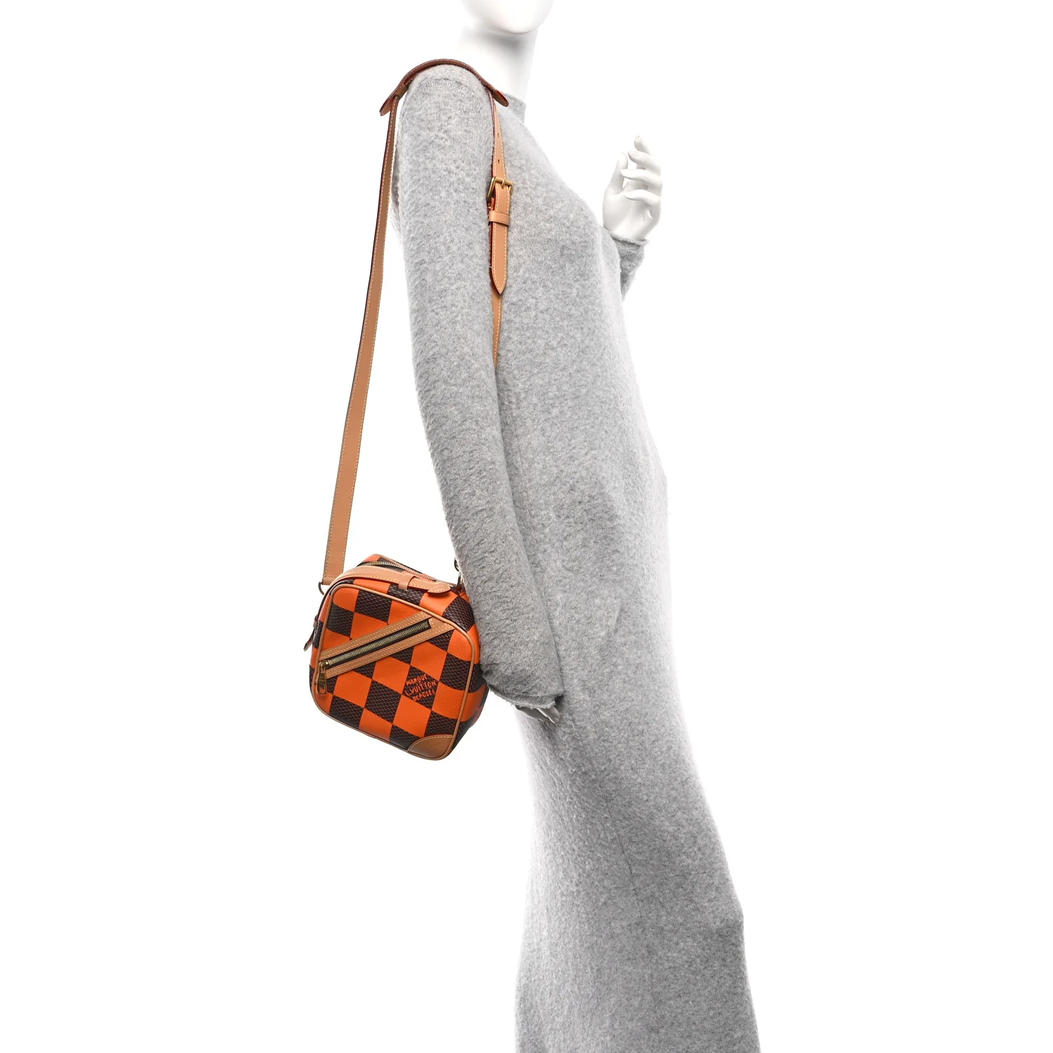 Damier Pop Chess Messenger Orange - Image 2