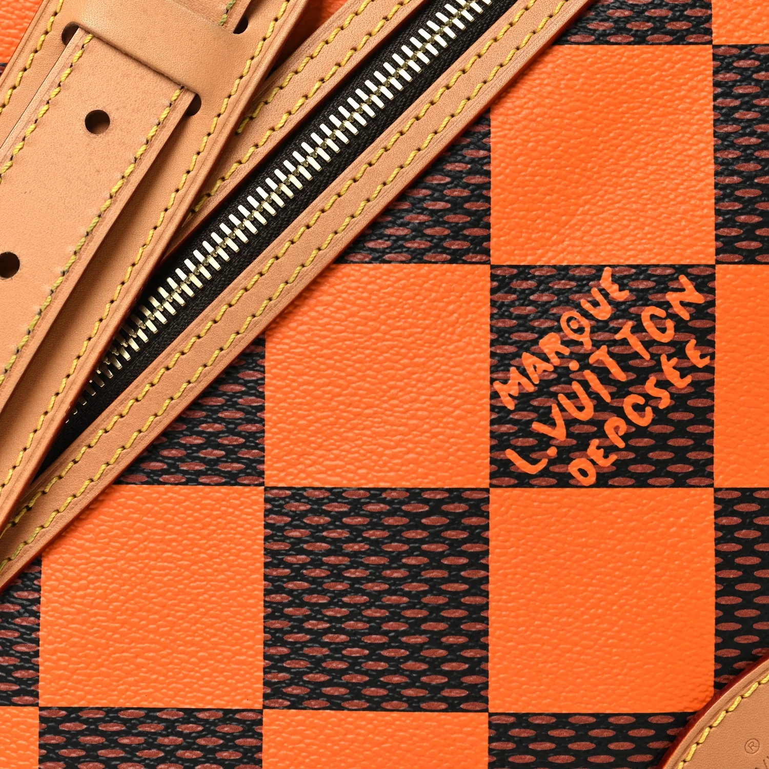 Damier Pop Chess Messenger Orange - Image 7