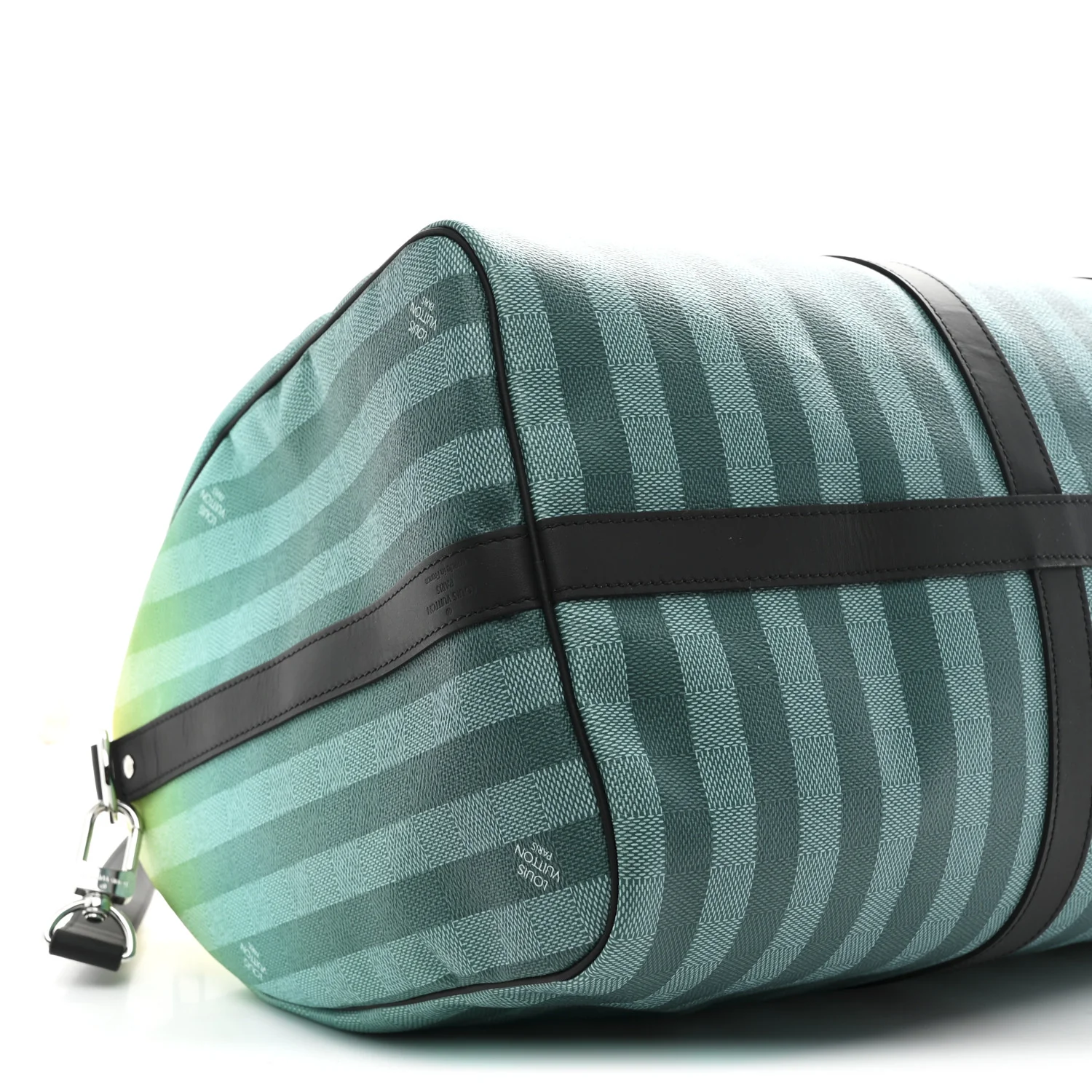 Damier Striped Keepall Bandouliere 50 Gradient Green - Image 7