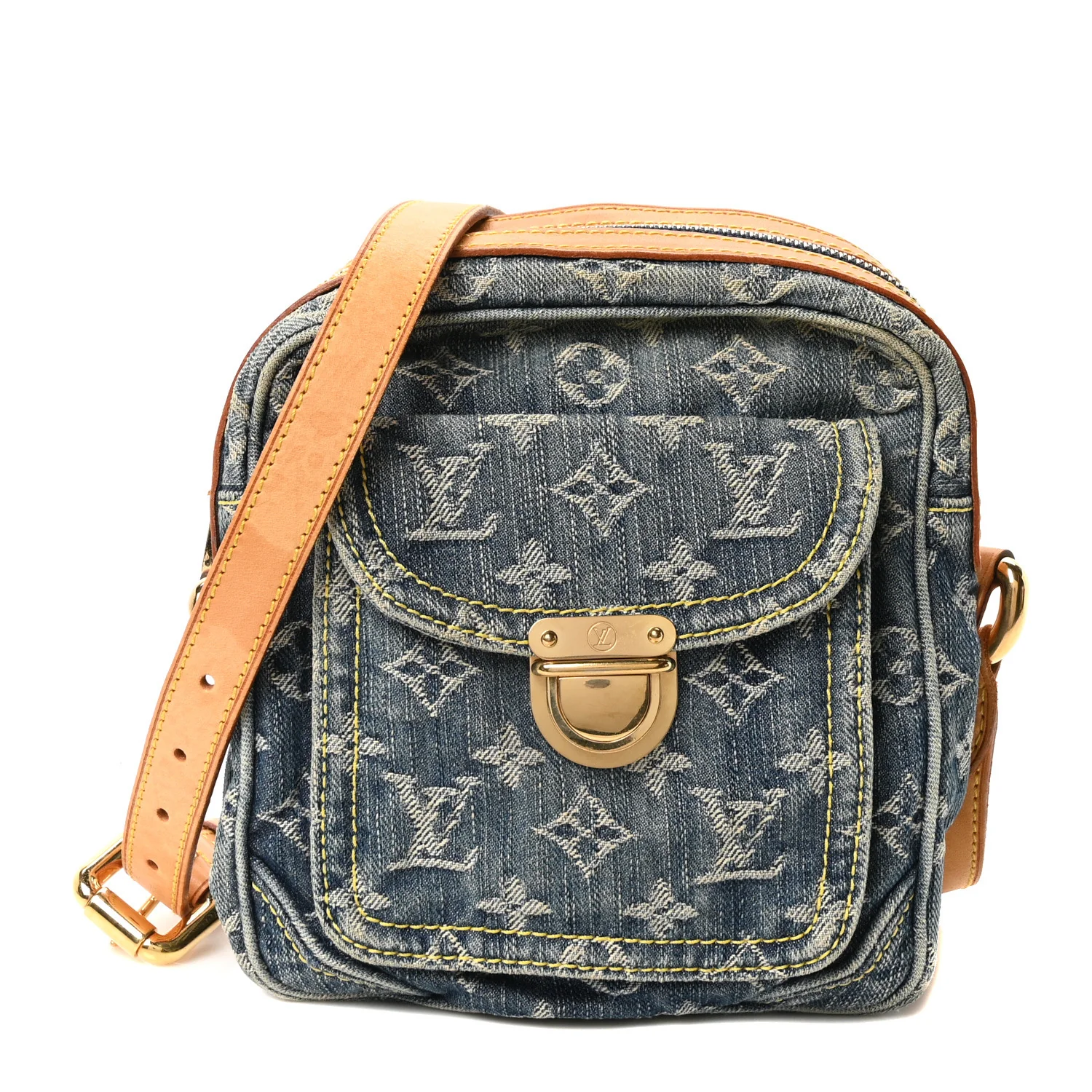 Denim Camera Bag Blue