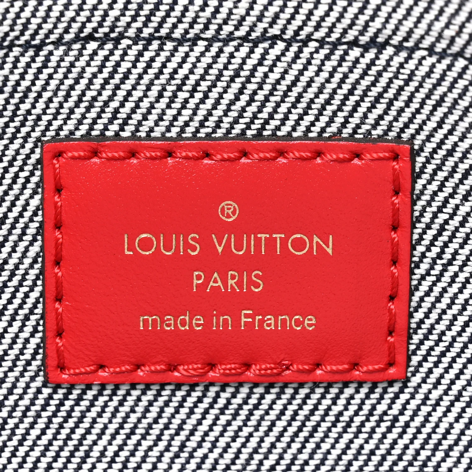 Denim Damier Monogram Patchwork Multi Pochette Accessories Blue Rouge - Image 7